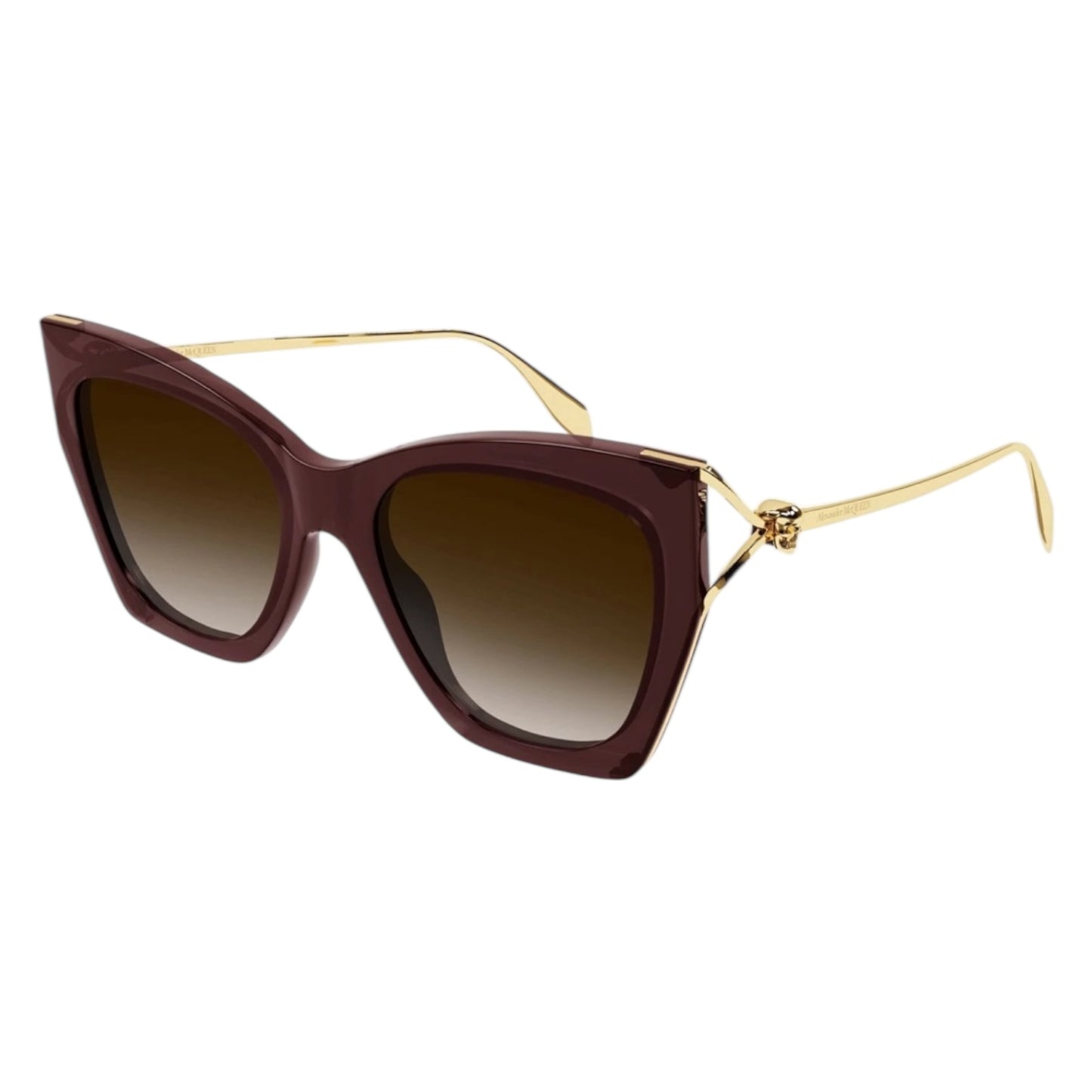 Alexander McQueen Brown and Gold Sunglasses - XL