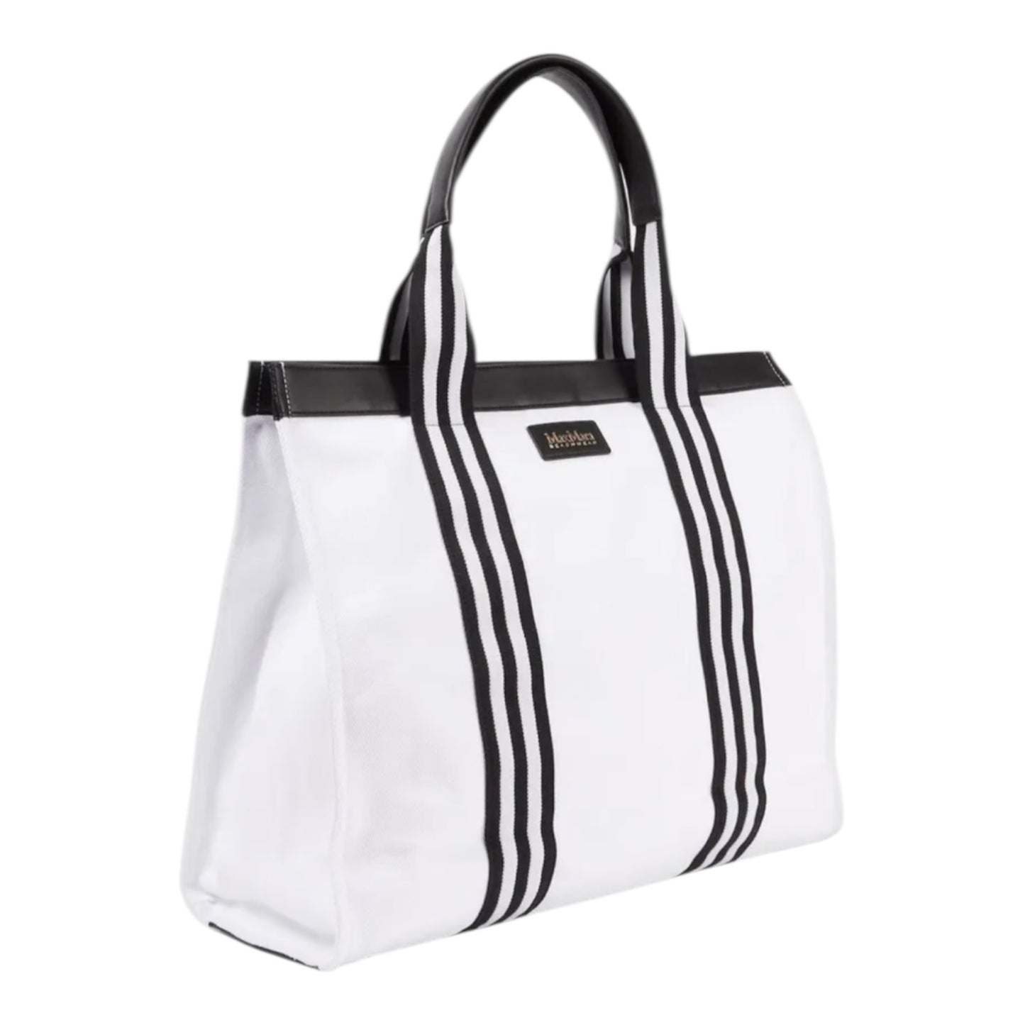 Max Mara Palau Large White and Black Tote Bag - NEW