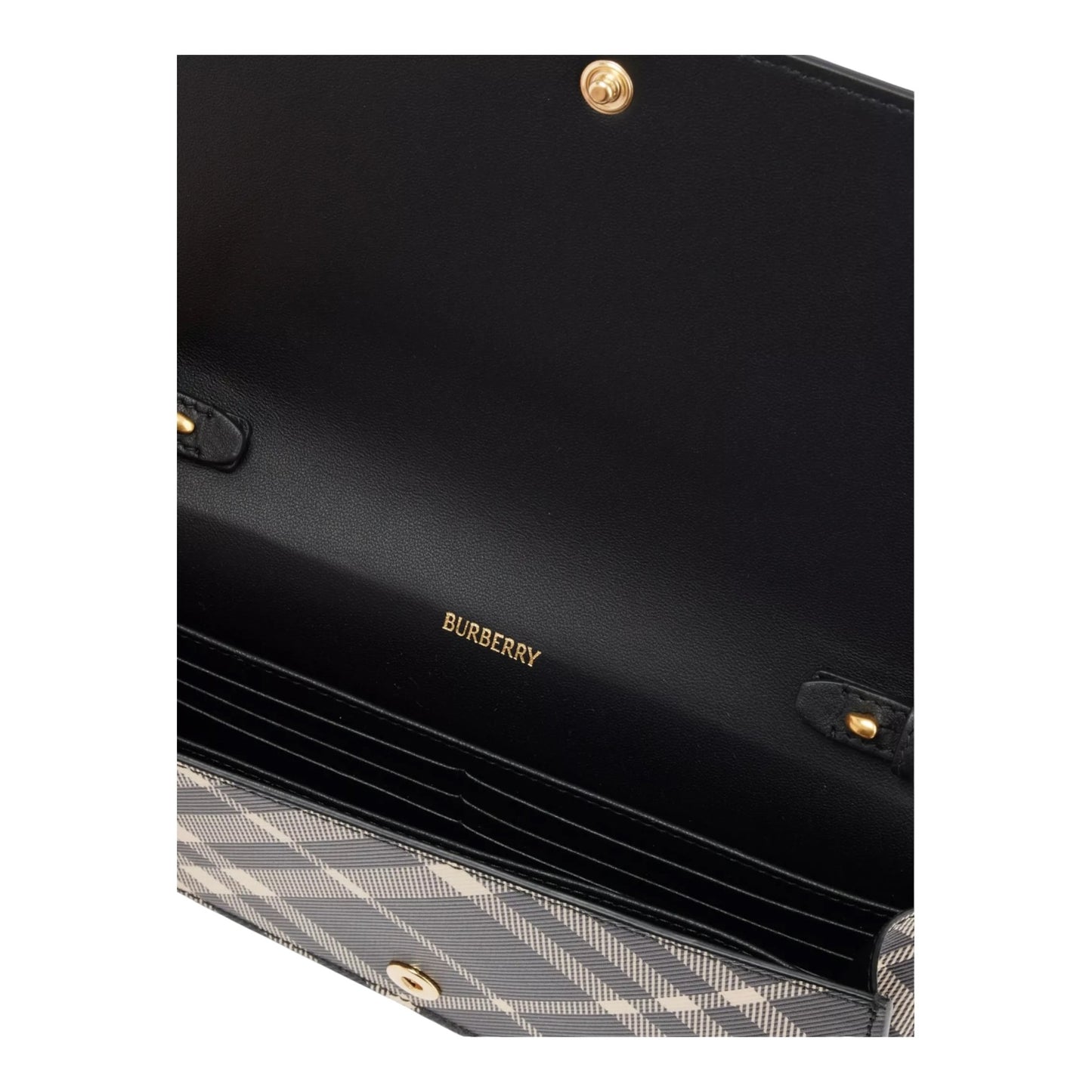 Burberry Black and Calico Check Wallet on Chain