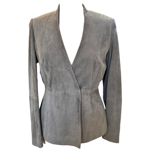 Iris & Ink Grey Suede Jacket - 12