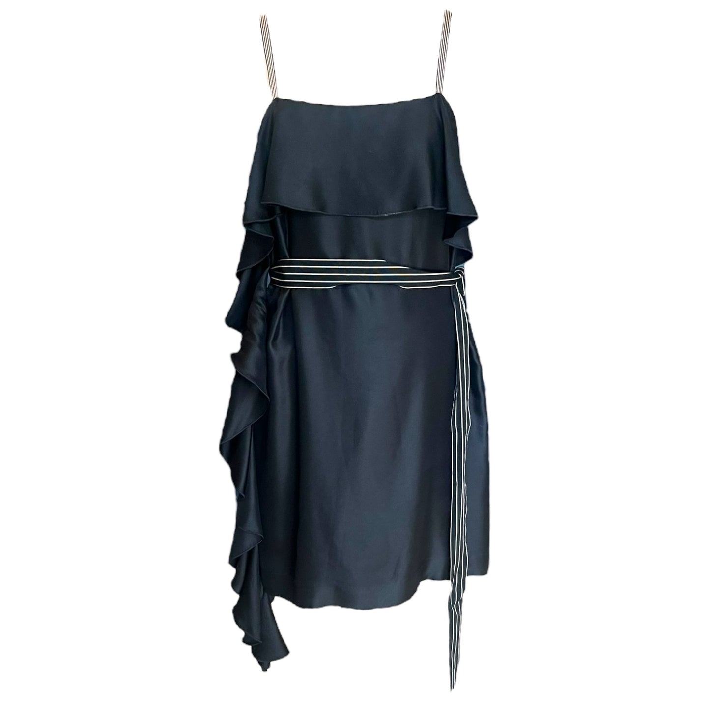 SportMax Black Silk Mini Dress - 10