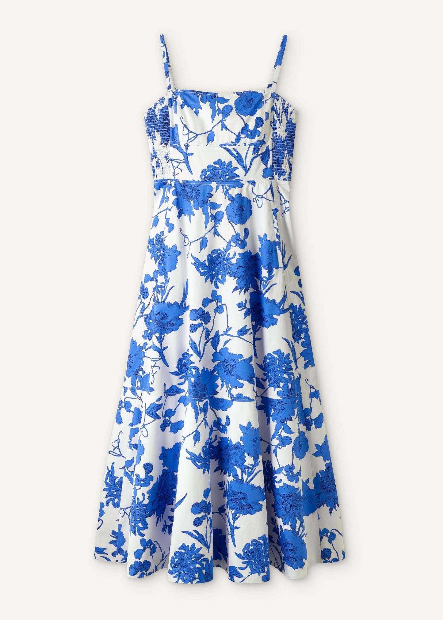 Me + Em Scribbled Flower Print Cotton Dress - 12 - NEW