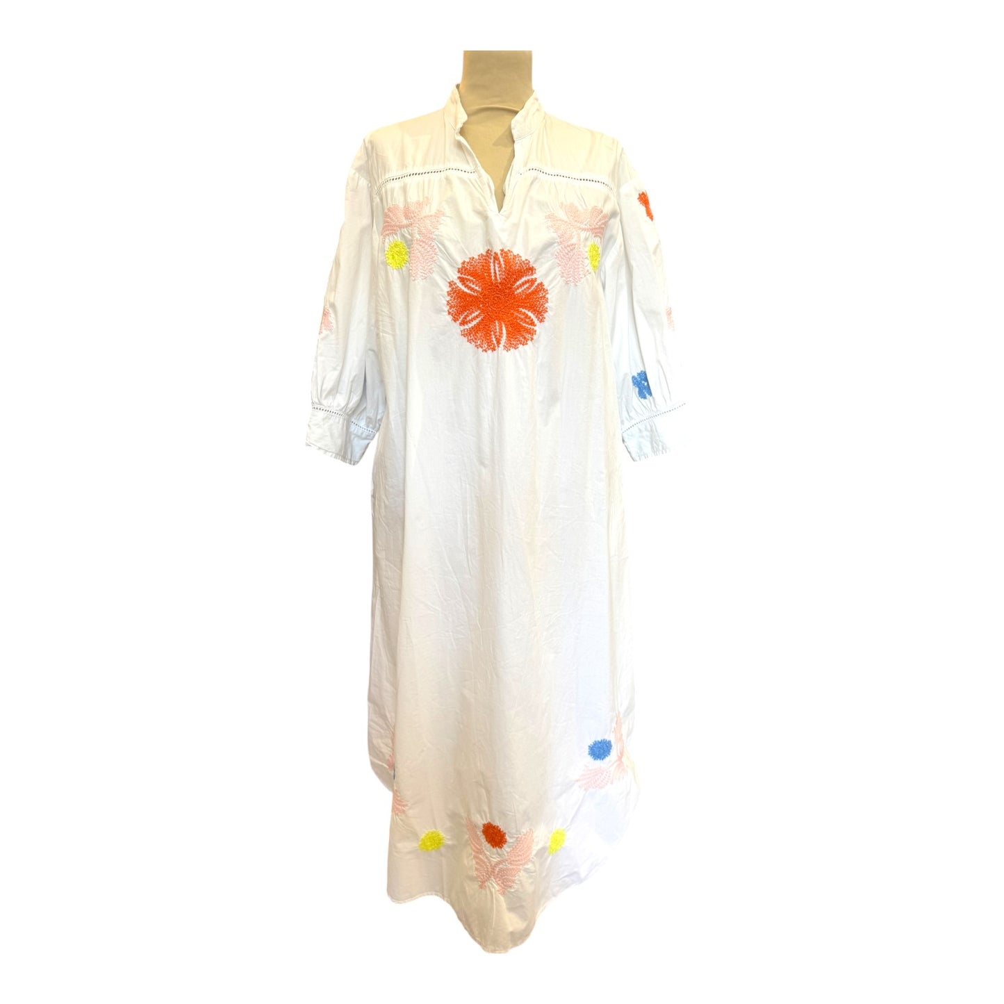 Noen White Embroidered Cotton Dress - 10