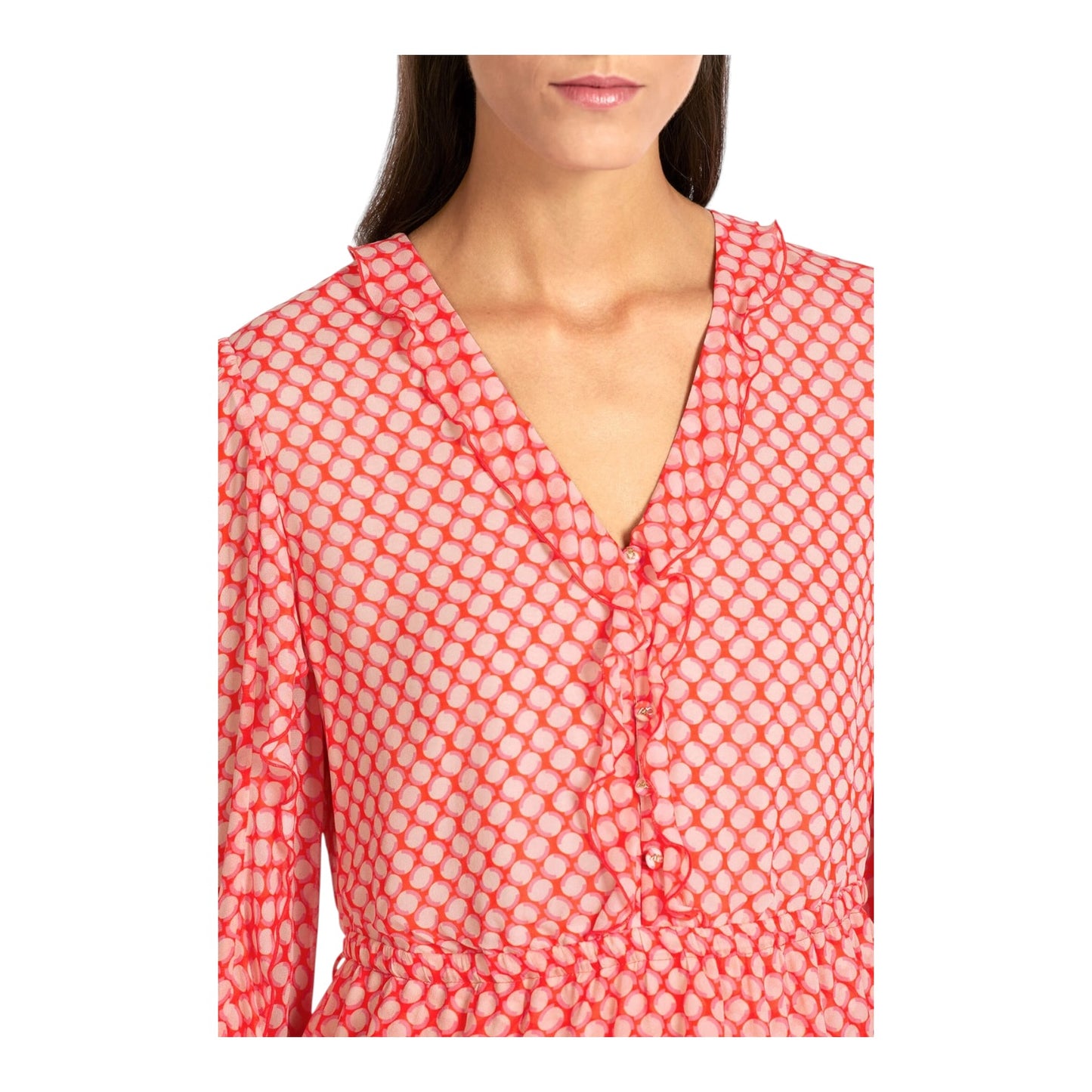 Marc Cain Orange Layered Dress - 14/16