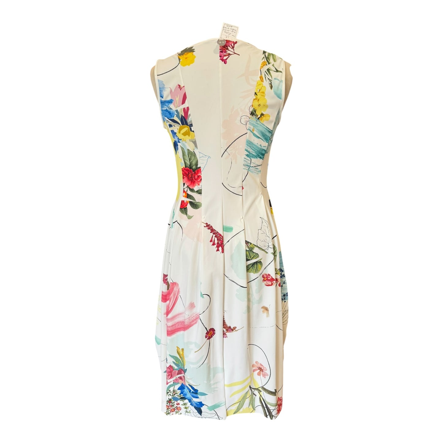 High At Length Floral Sleeveless Midi Dress - 12