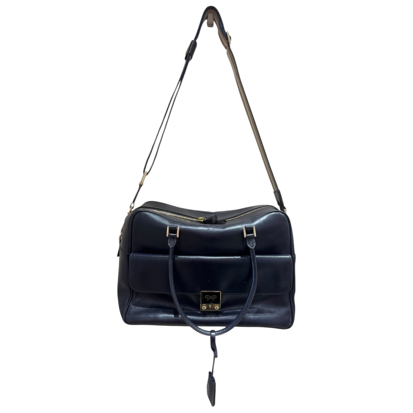 Anya Hindmarch Carker Navy Tote Bag