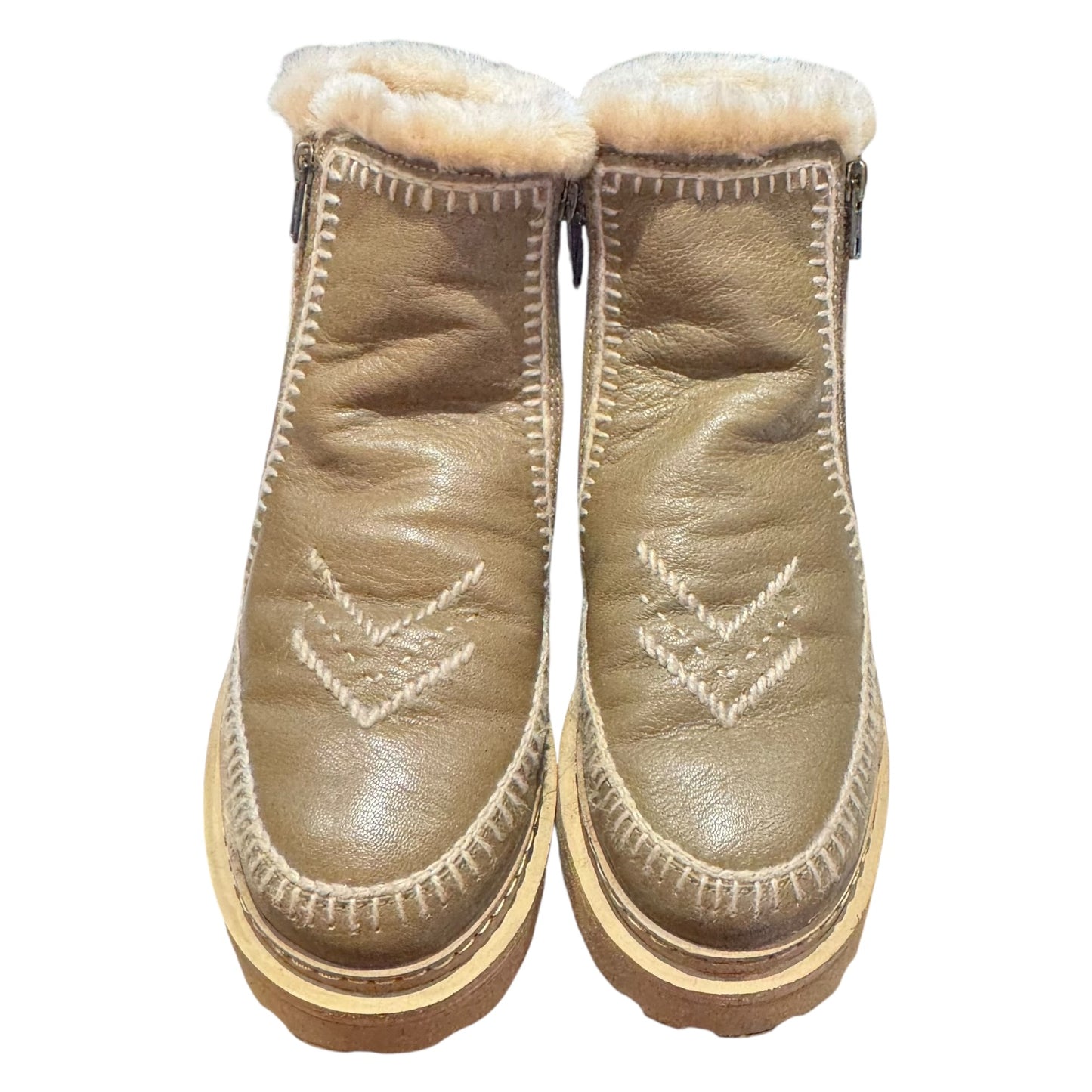 Setsu 3.0. Paisley Ankle Boot Leather Wheat - 39/6