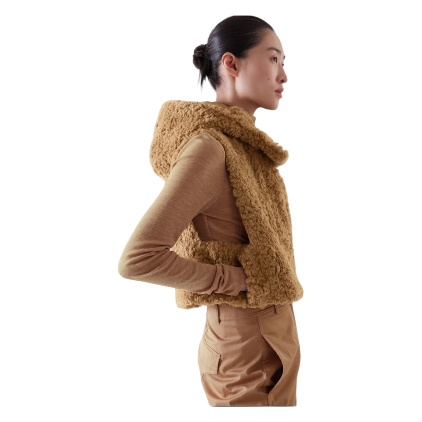 COS Hooded Faux Shearling Vest - 10/12