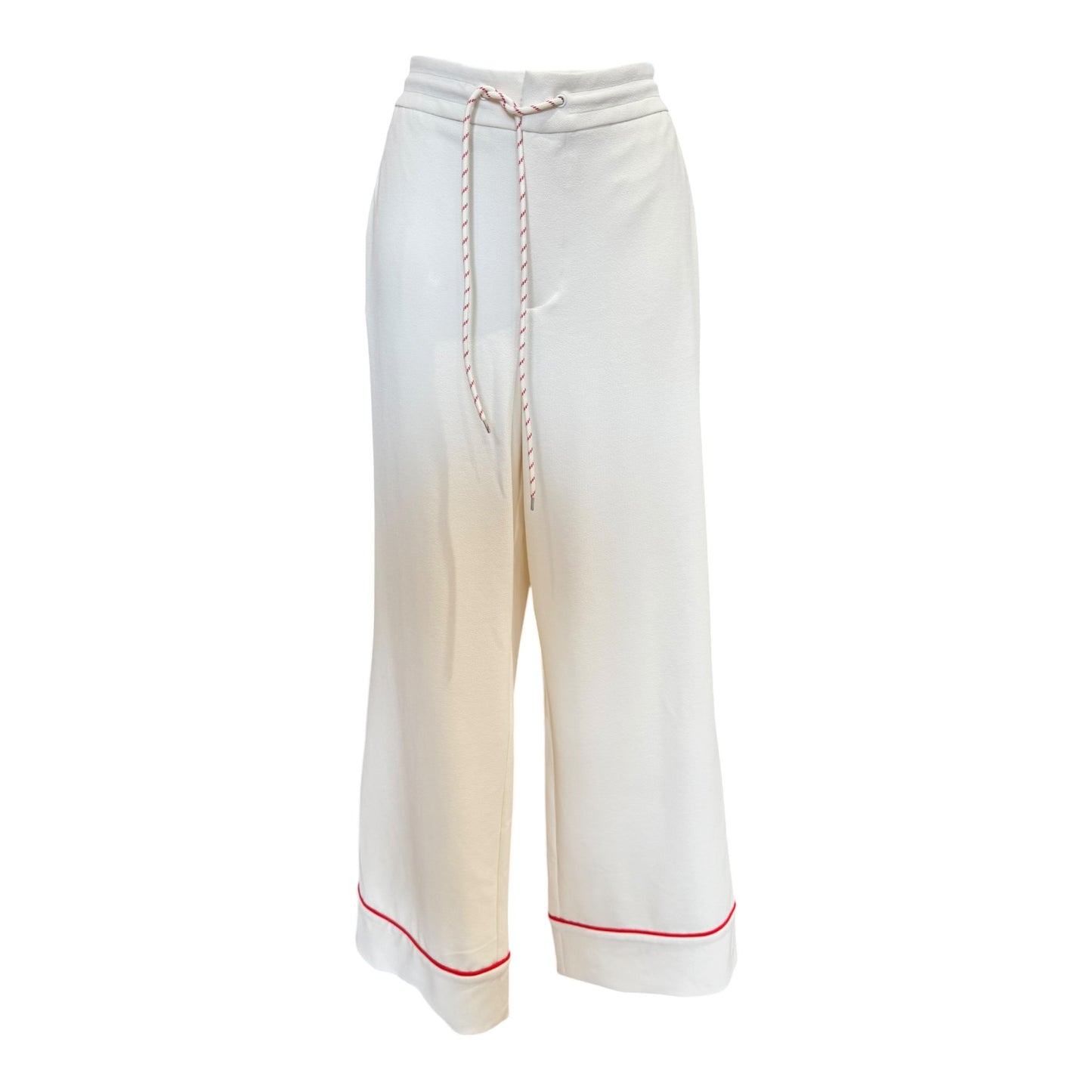 Essentiel Antwerp Off White Red Trim Trouser Suit - 14 - NEW