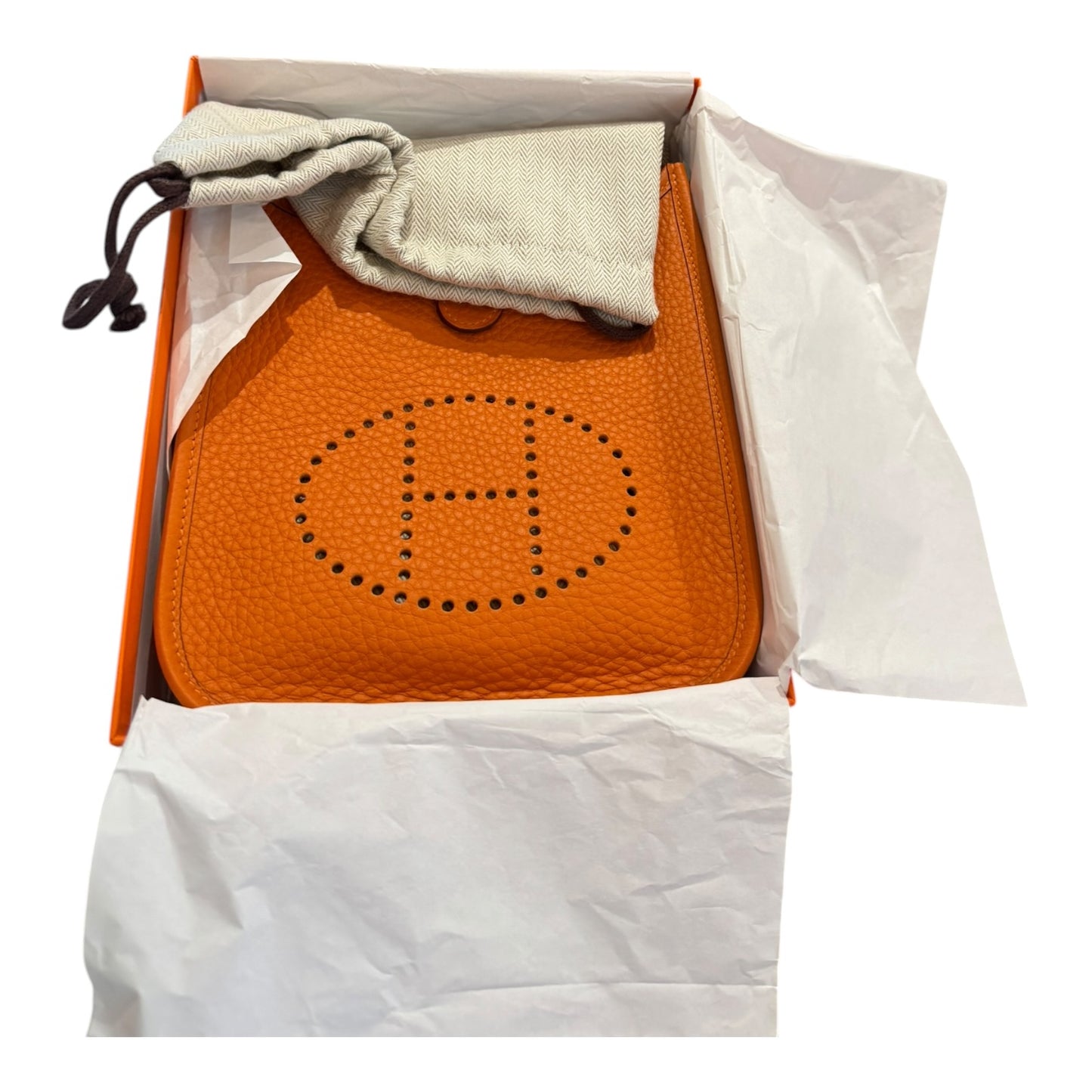 Hermès Mini Evelyne 16 Cross Body Bag in Orange - NEW