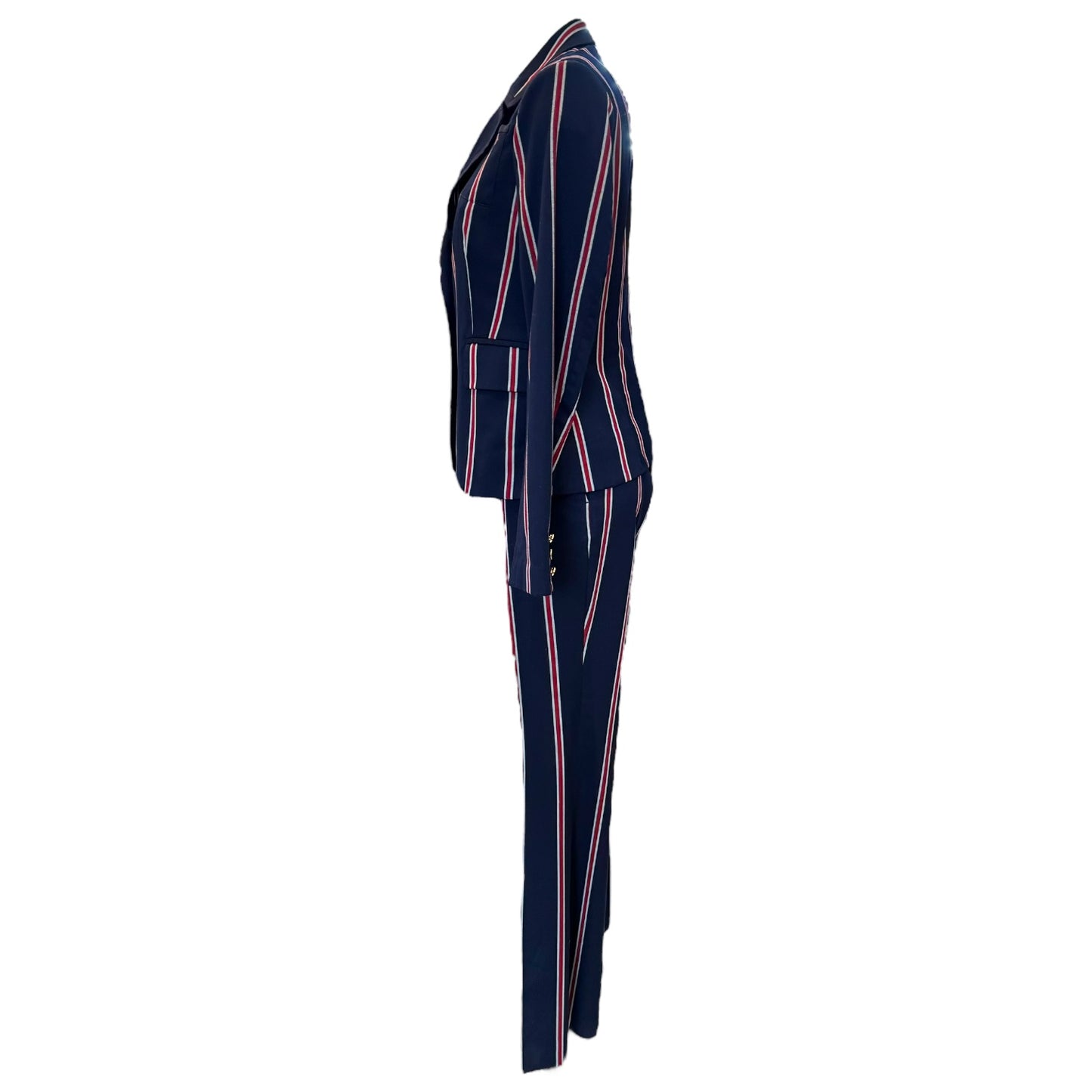 Baum und Pferdgarten Navy Stripe Trouser Suit - 12/14