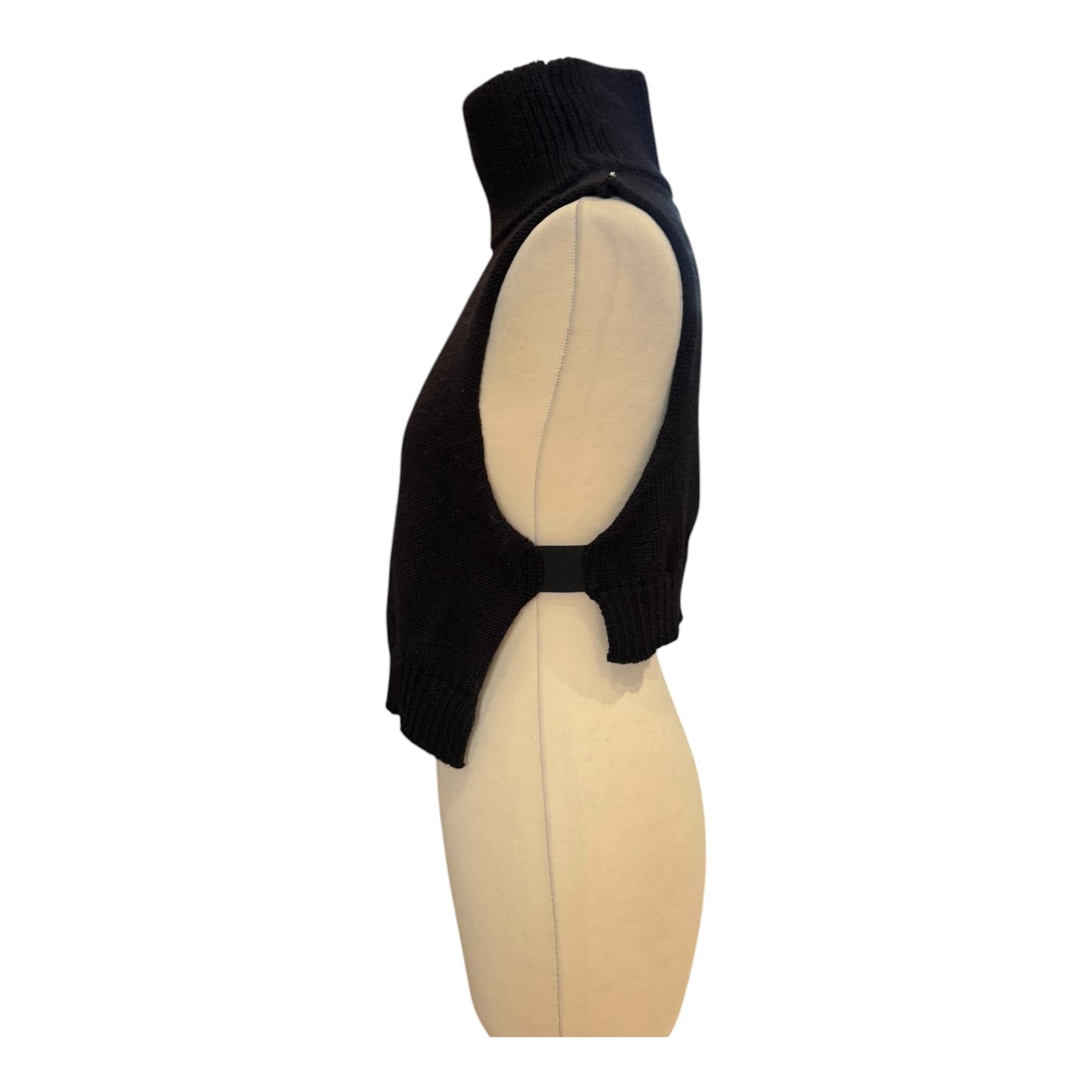 SportMax Black Virgin Wool Tabard