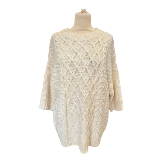 Soaked in Luxury Cream Cable Knit Jumper - 12/14 - NEW