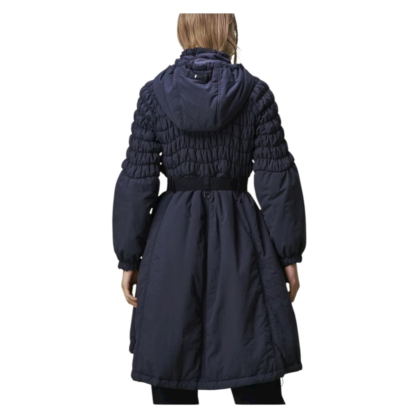 High Tech Navy Tech Parka with Quilted Bodice - 8