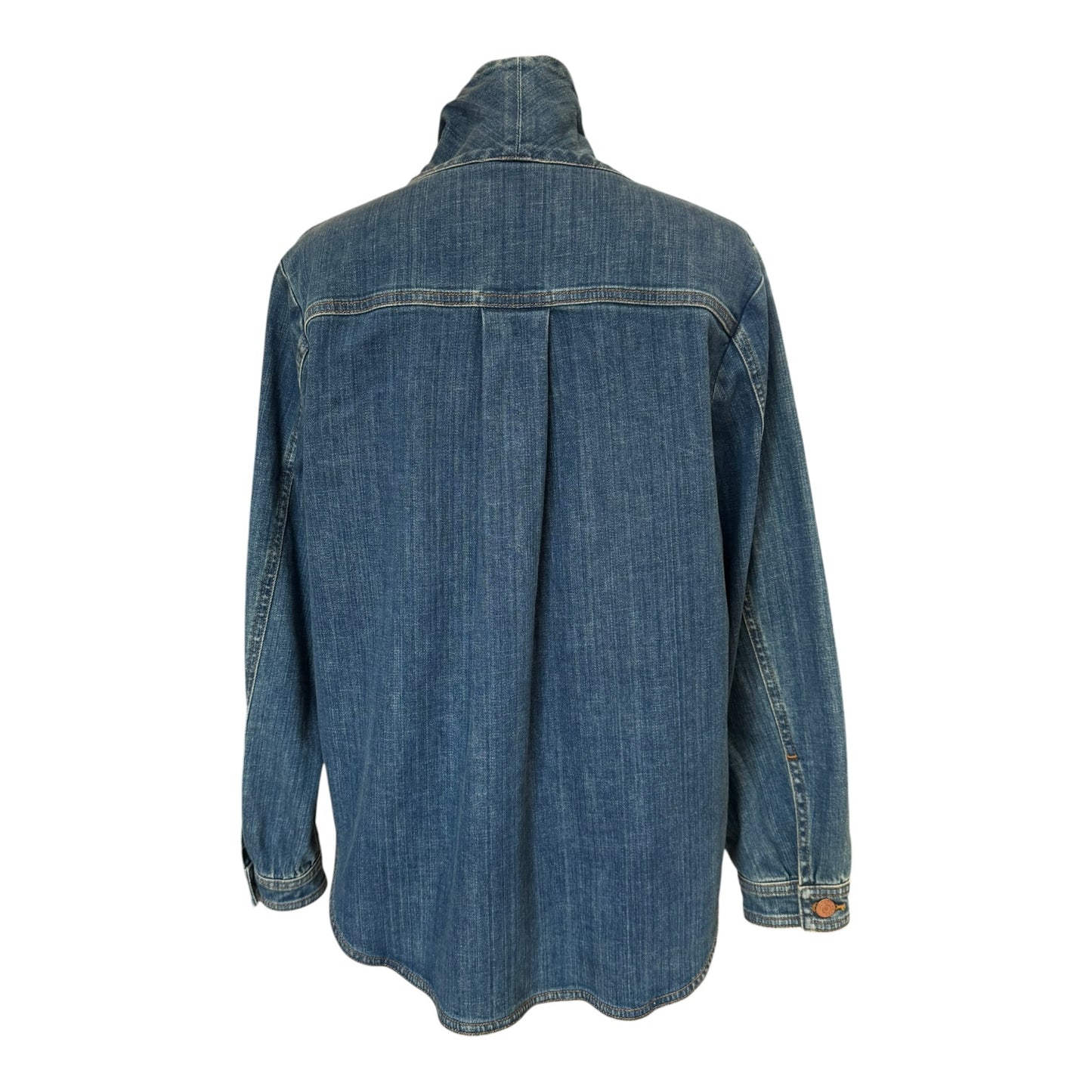 See By Chloe Tie Neck Denim Blouse - 12