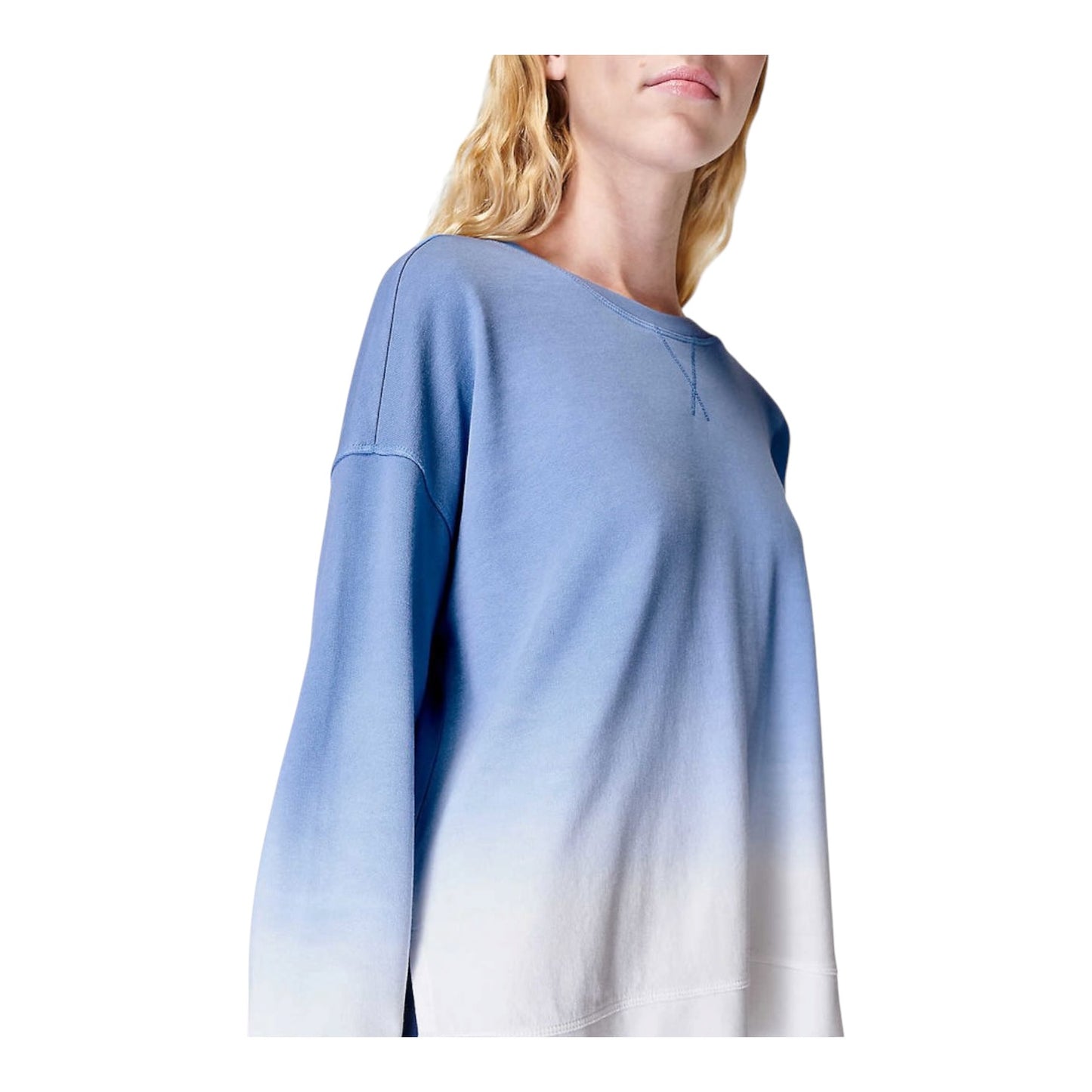 Sweaty Betty After Class Blue and White Ombre Jumper - 12