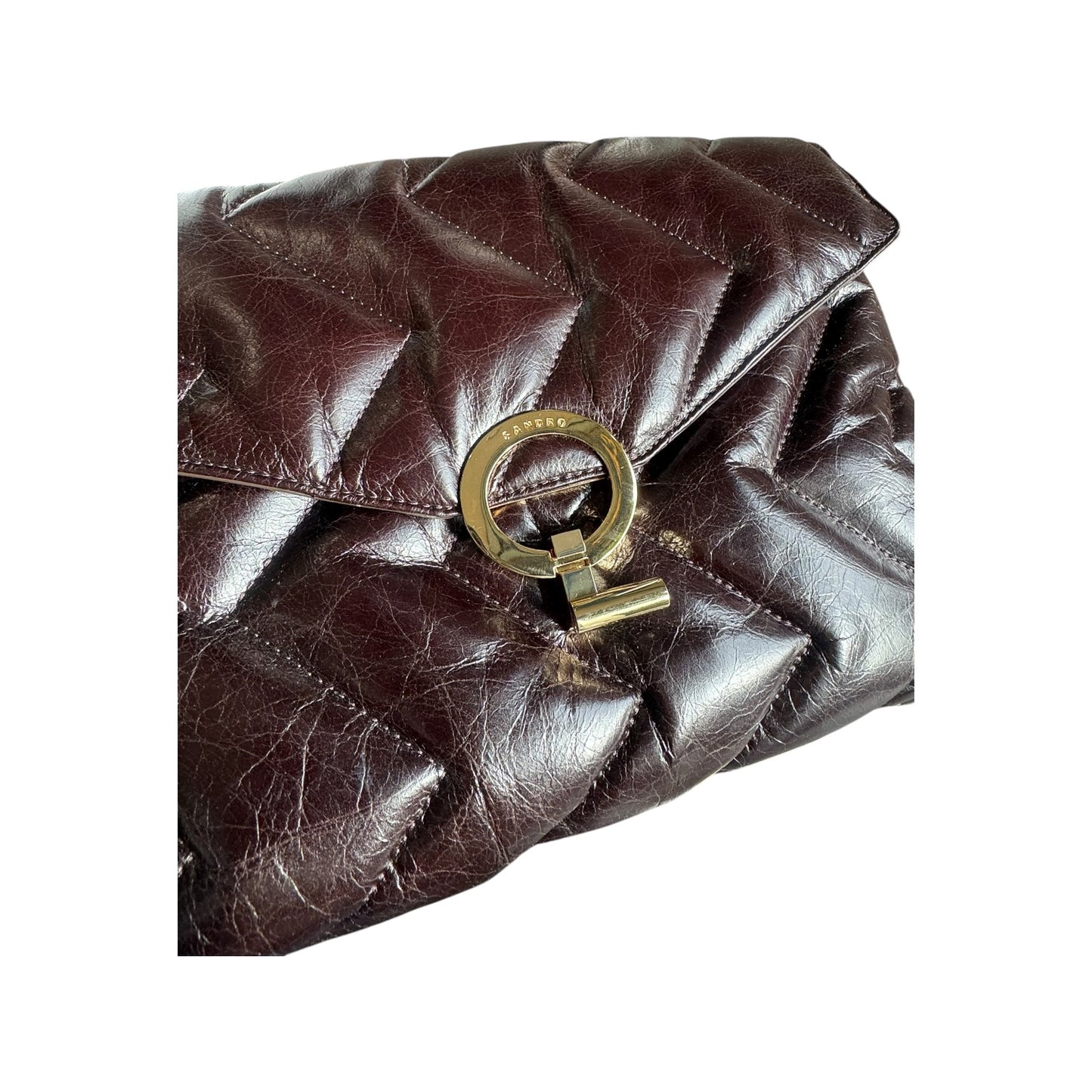 Sandro Yza Bag in Chocolate Brown