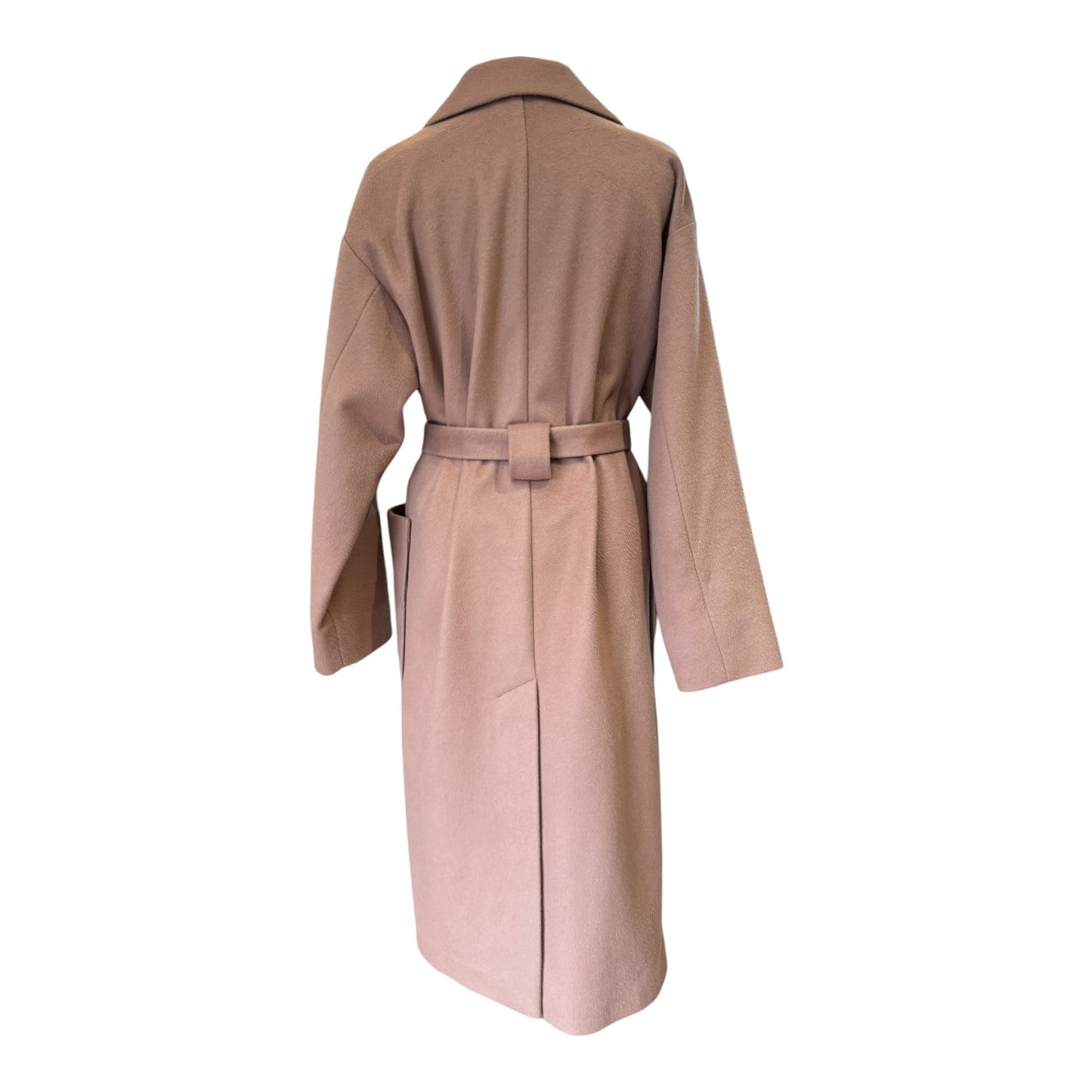 Jigsaw Blush Rose Wrap Wool and Cashmere Coat - 12