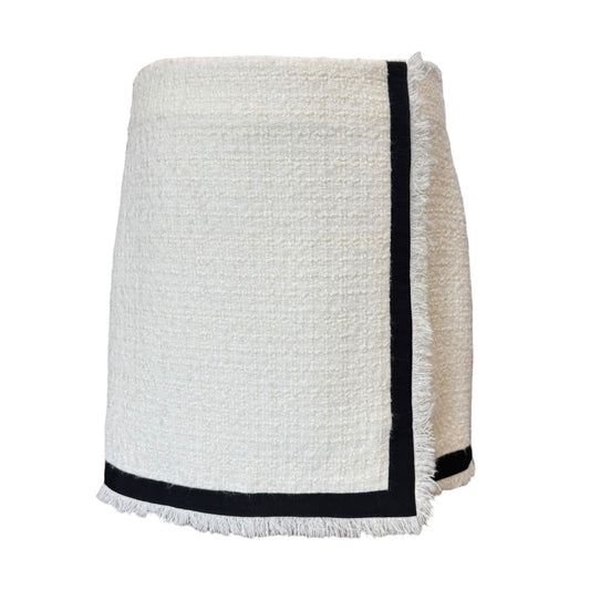 Claudie Pierlot Cream and Black Boucle Mini Skirt - 10