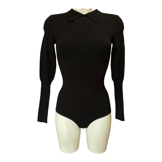 Alaia Black Collared Bodysuit - 10