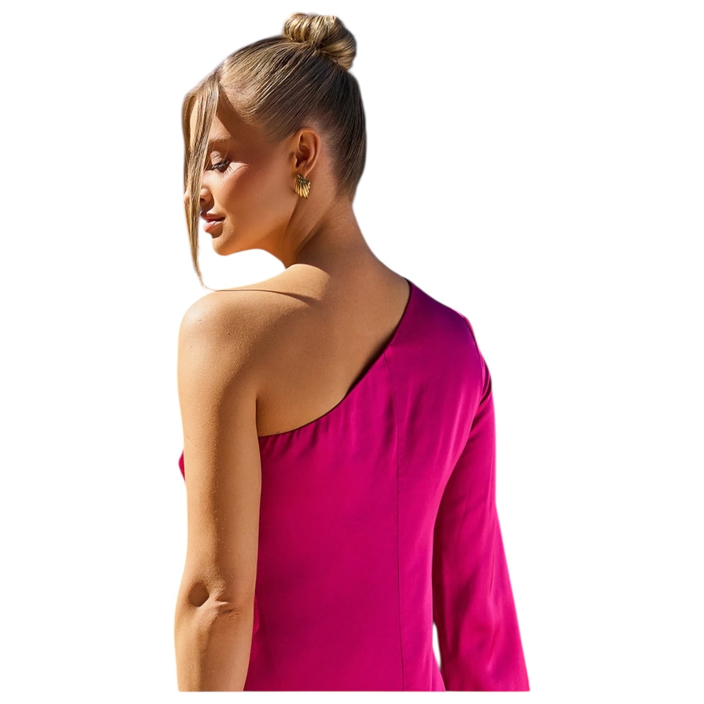 Kevan Jon Pink Pamela Pink Asymmetrical Mini Dress - 8/10