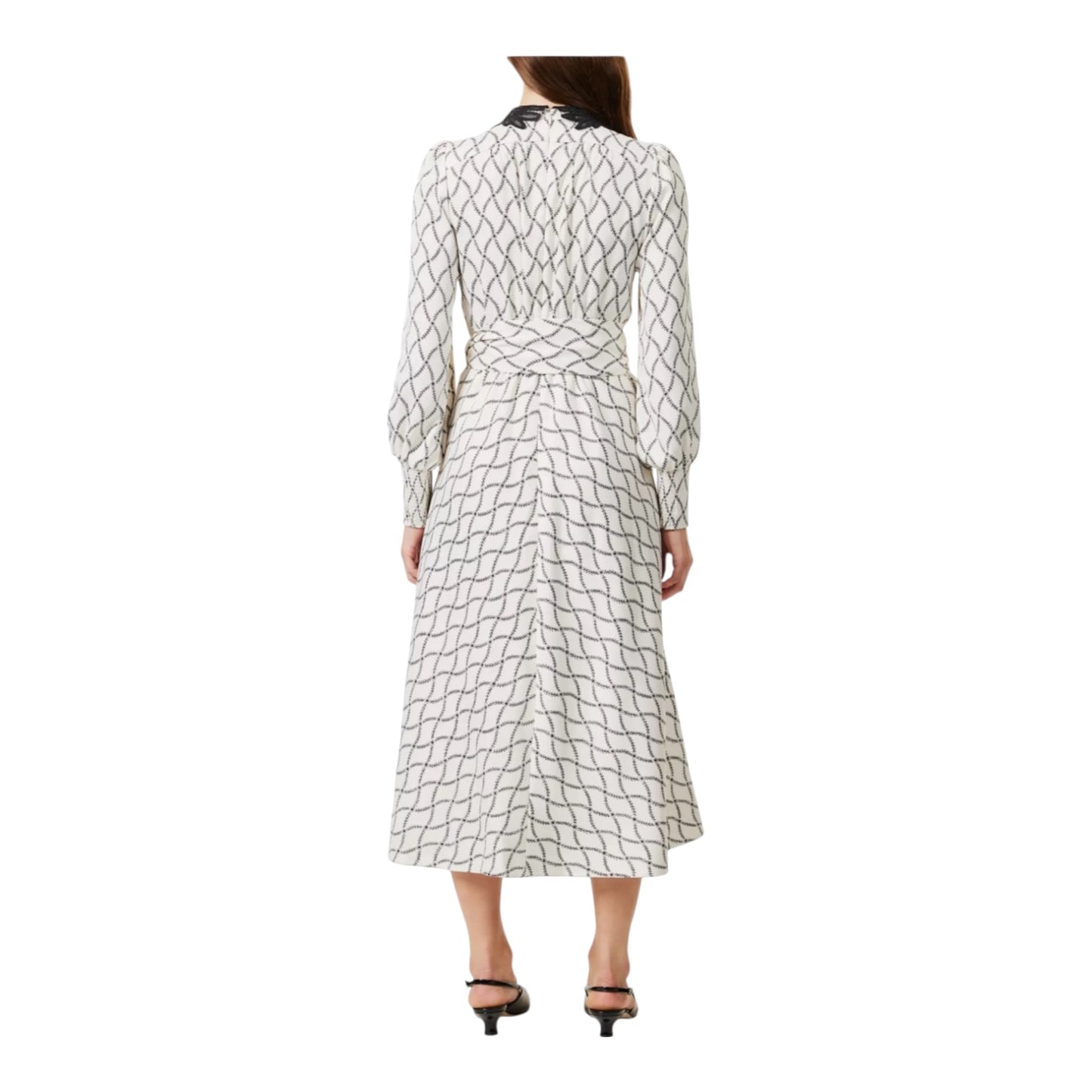 Me + Em Trellis Floral Print Midi Dress - 10 - NEW