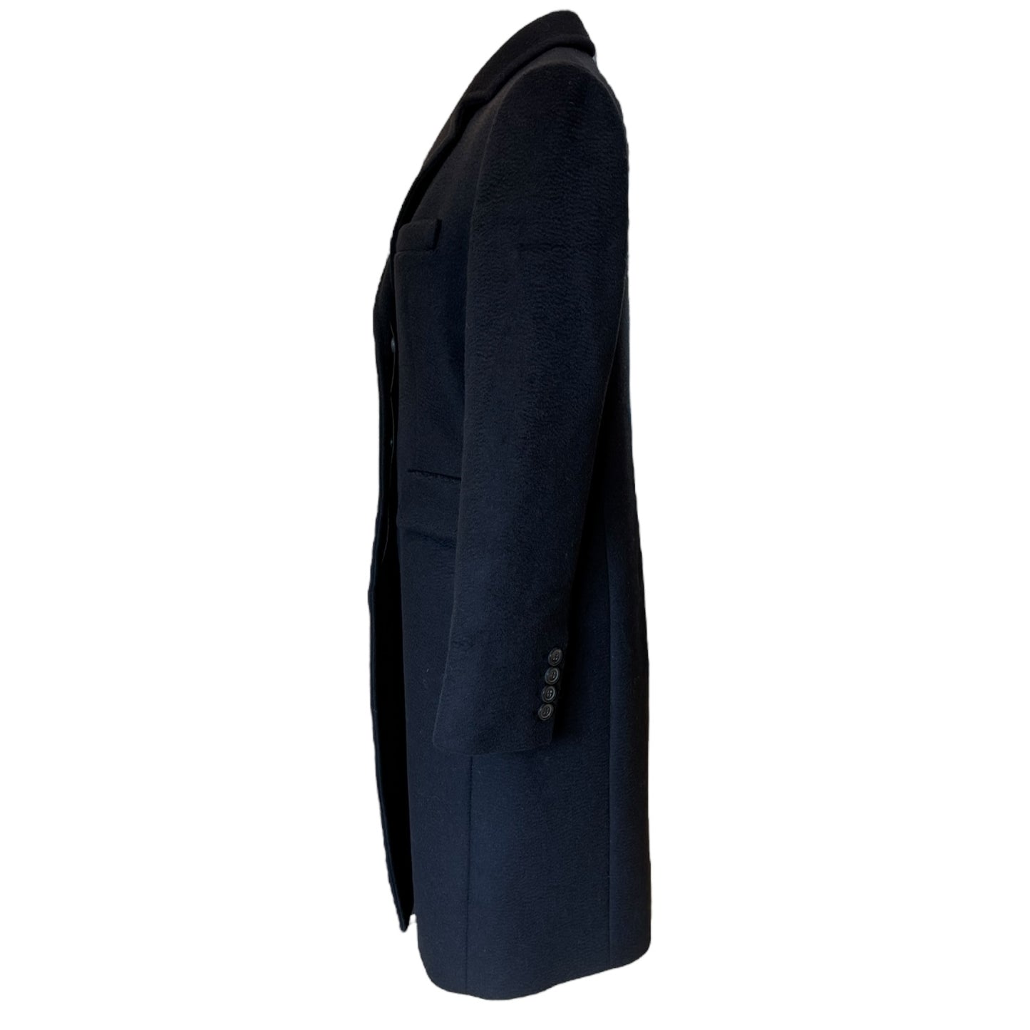 Max Mara Black Camel Wool Coat - 10