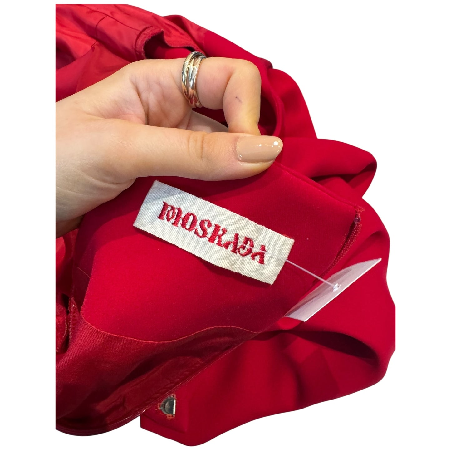 Moskada Red and Cream Dress - 10/12