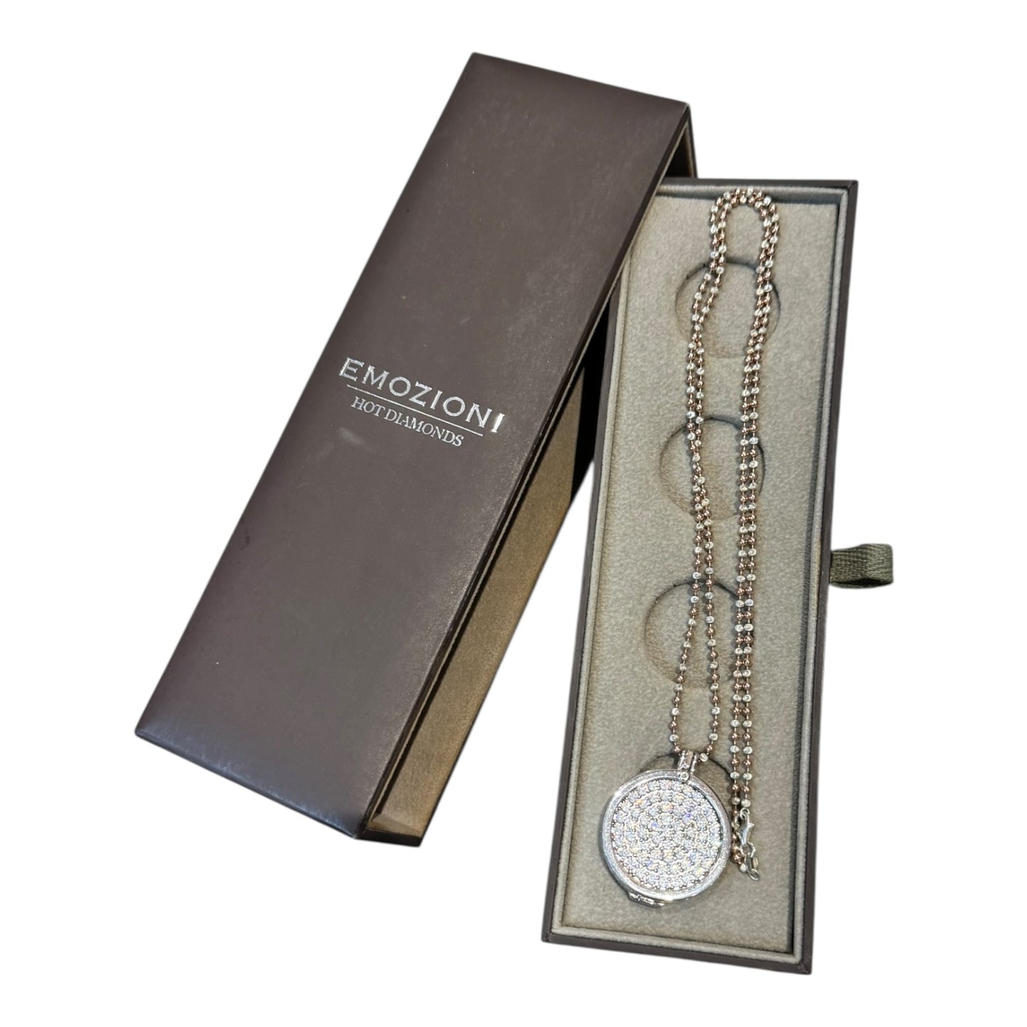 Emoziani Hot Diamonds Silver and Rose Gold Diamante Necklace