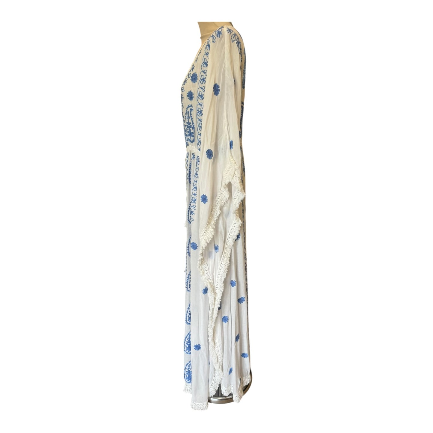 Melissa Odabash White and Blue Beach Dress - One Size