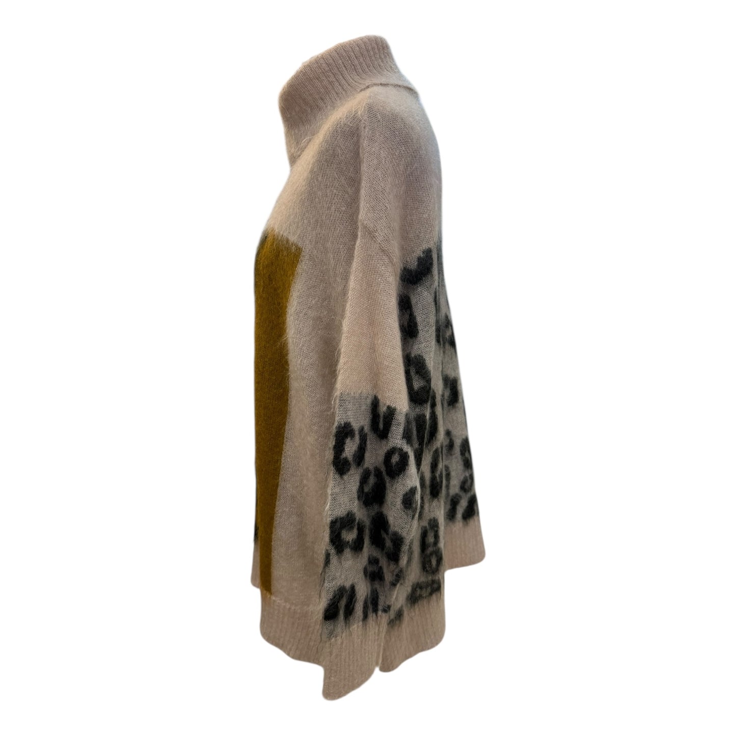 Luisa Cerano Beige and Animal Print Sweater - 14