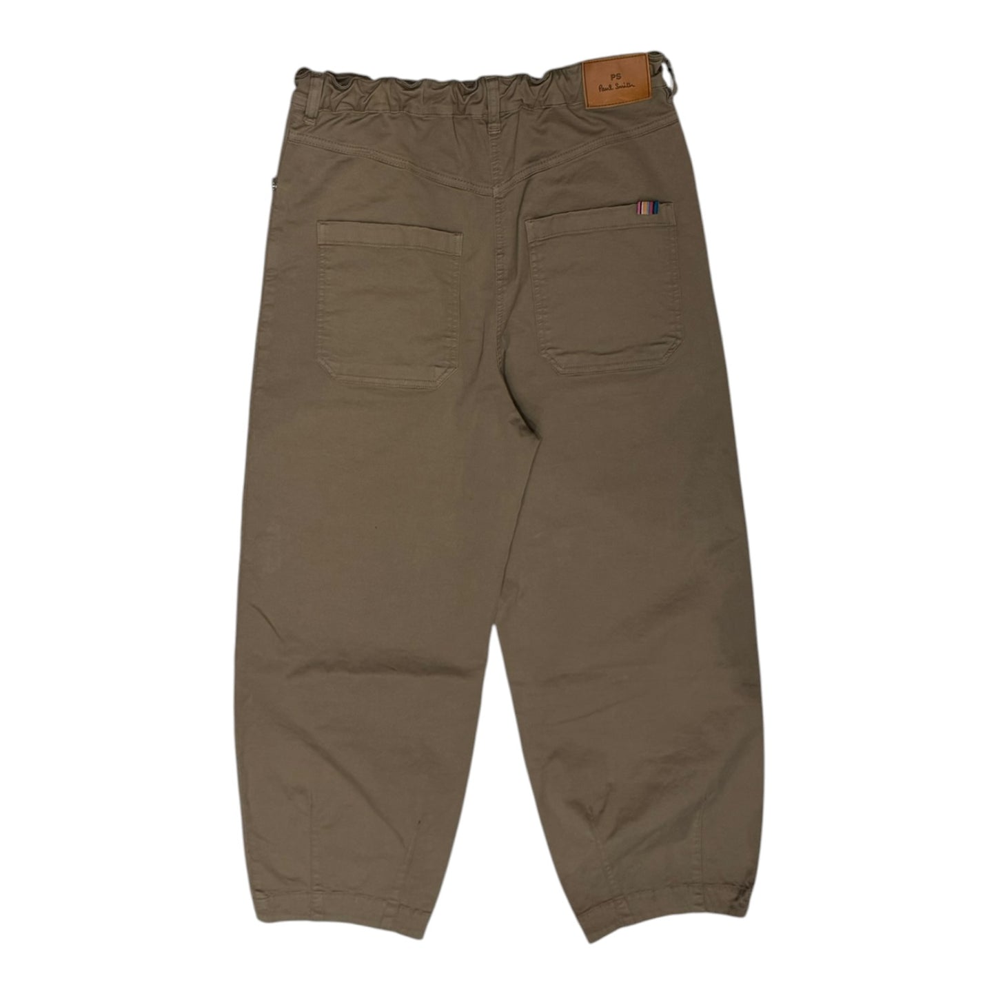 Paul Smith Brown Chino Barrel Leg Trousers - 12 - NEW