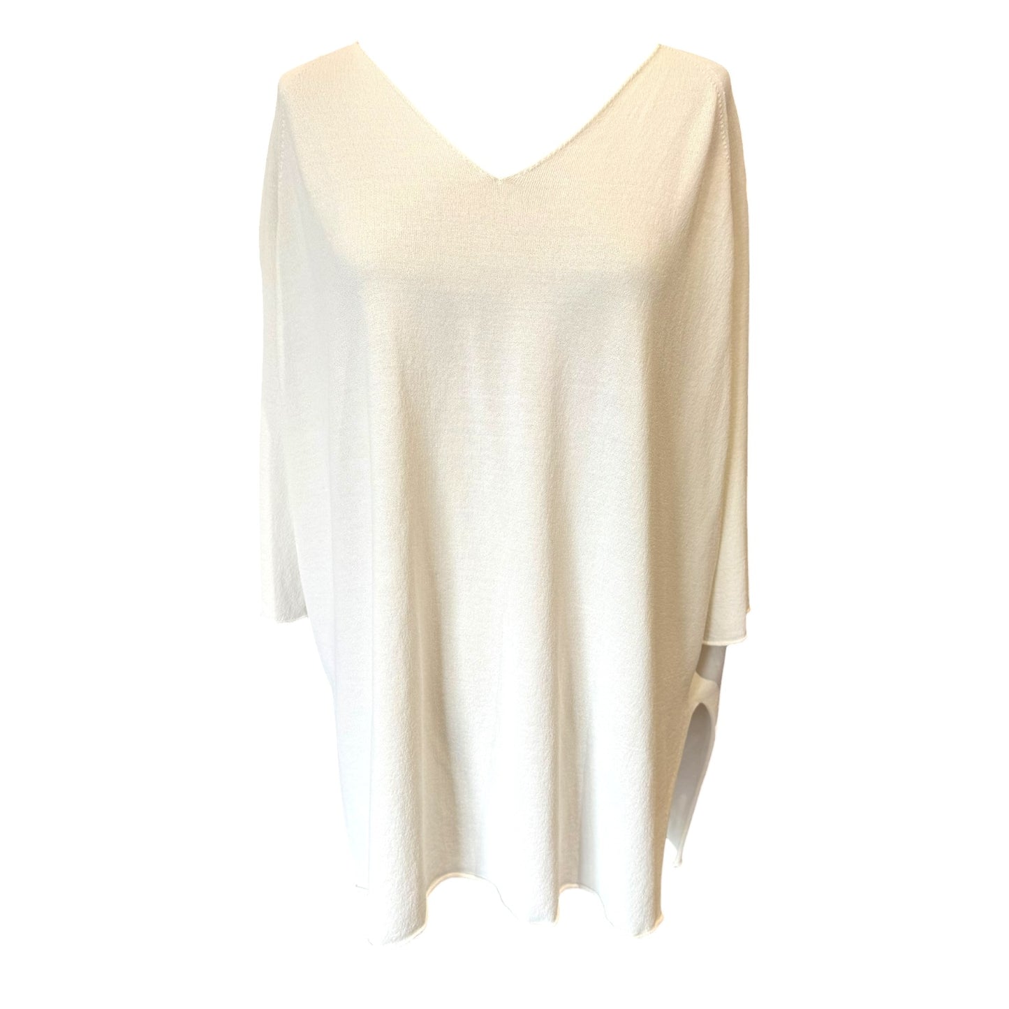 Annette Gortz White V Neck Jumper - 14