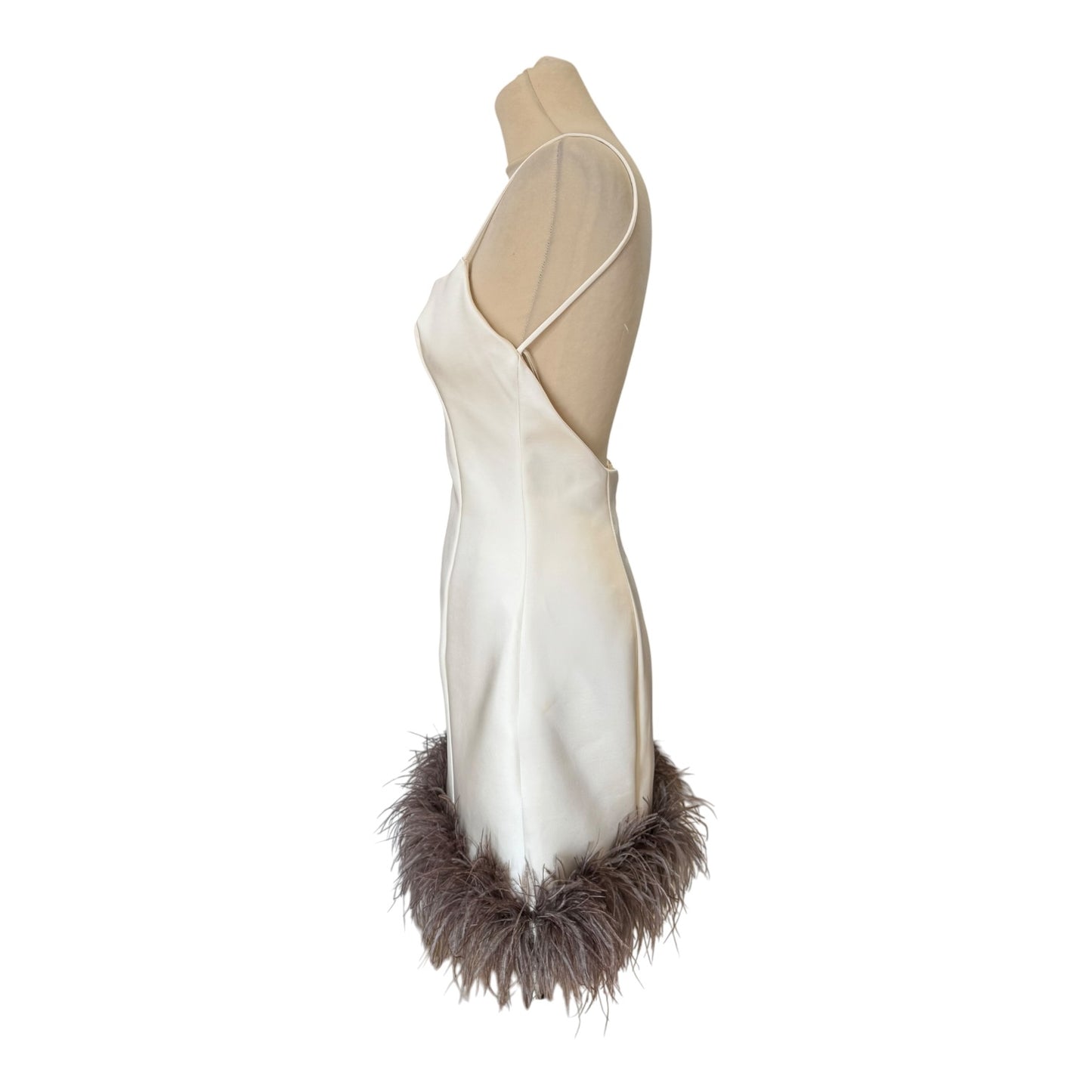 Zara White Feather Dress - 8/10