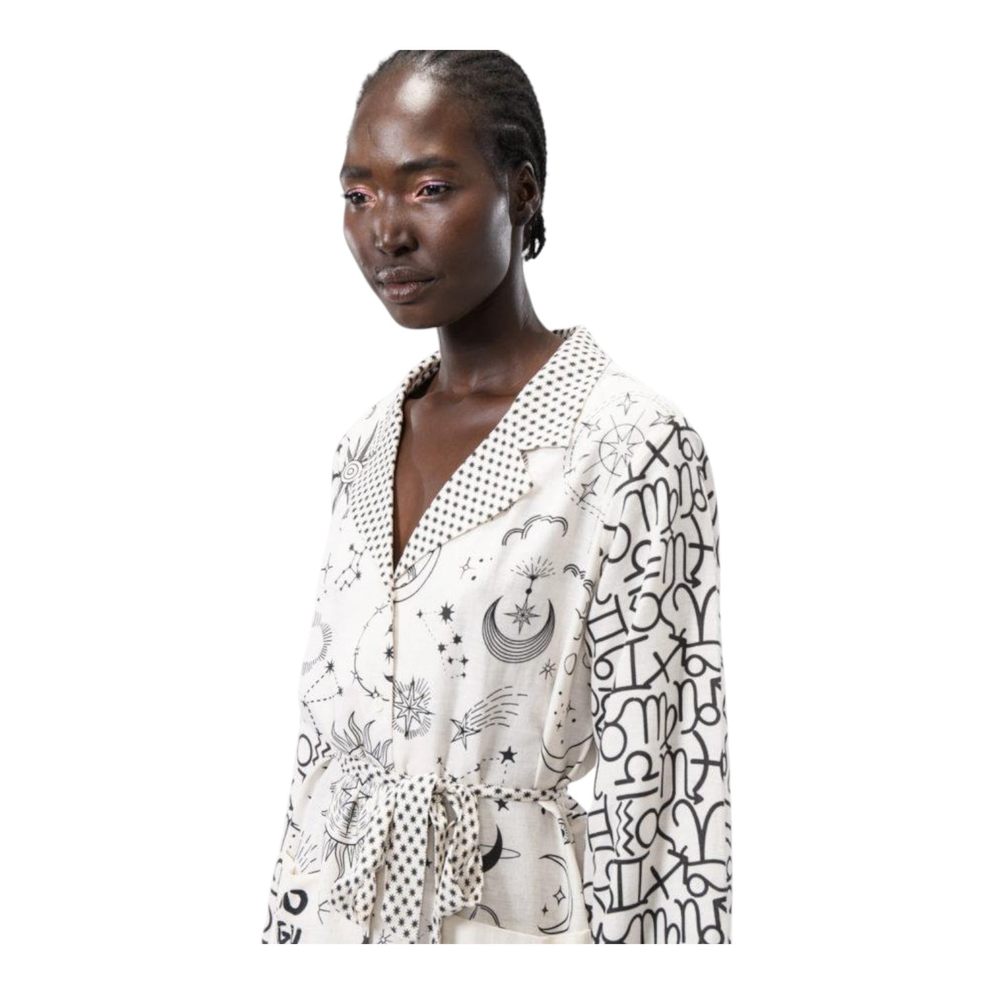 ME369 Zodiac Print Nova Linen Shirt Dress - 10