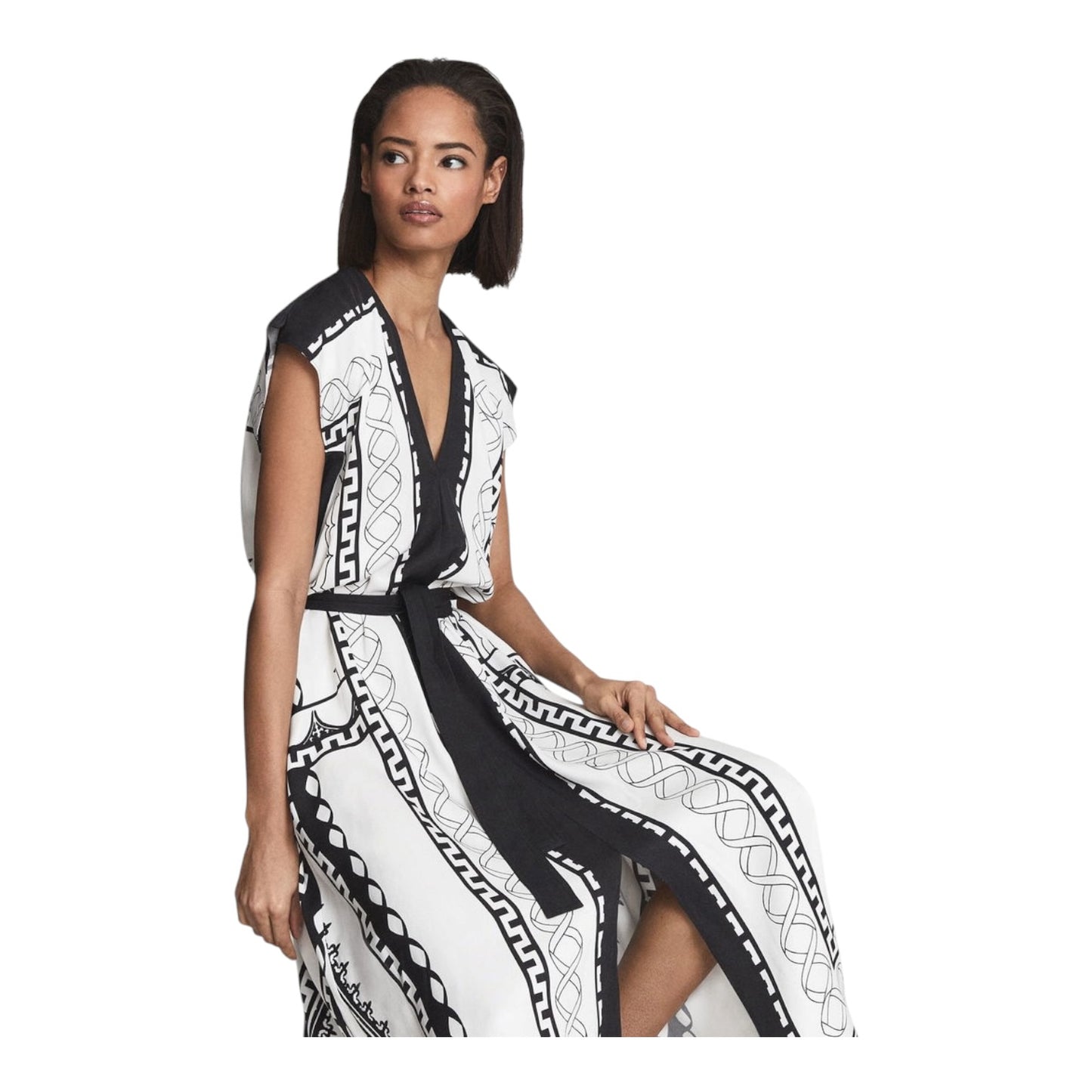 Reiss Hayley Scarf Print Dress - 14