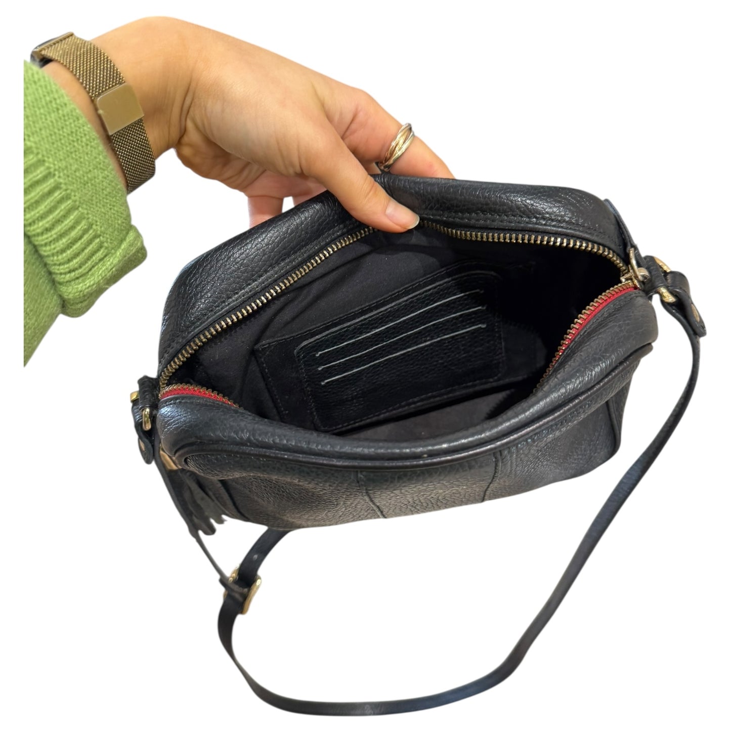 Russell & Bromley Black Camera Crossbody Bag