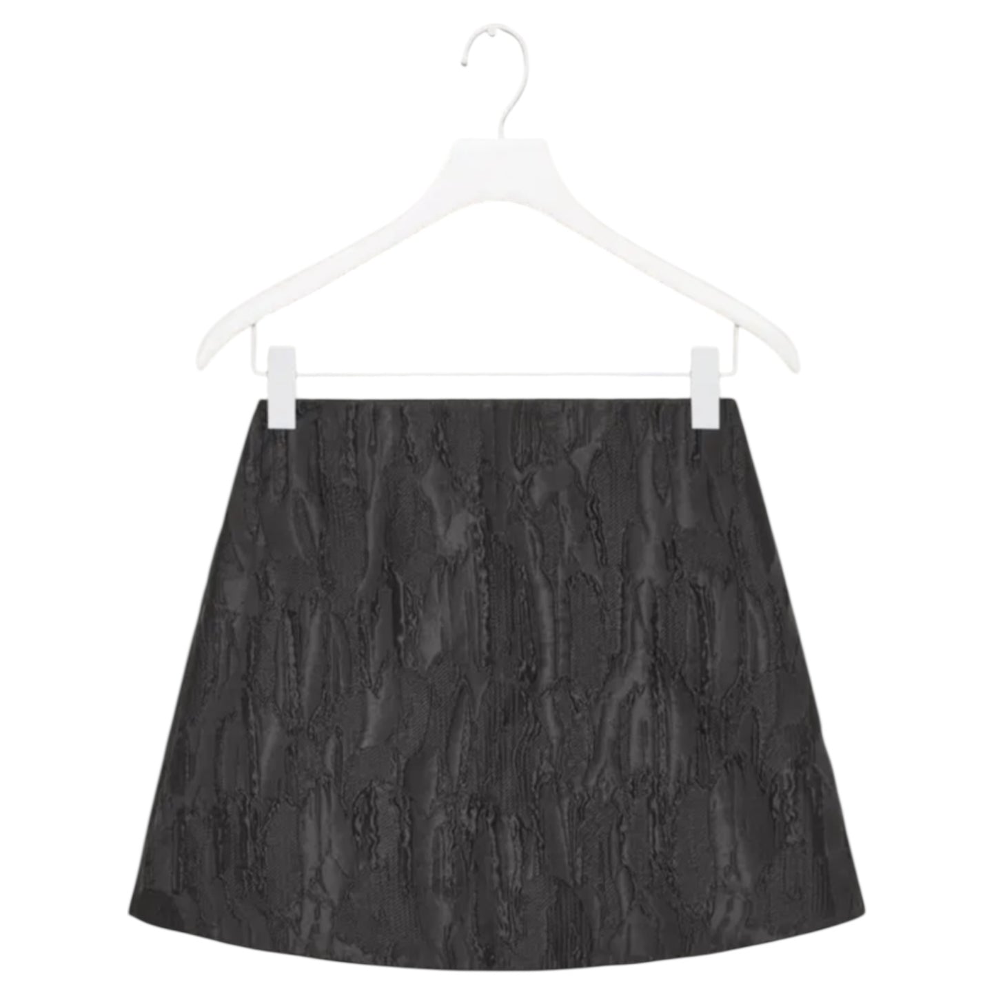 COS Short Black Jacquard Skirt - 8/10