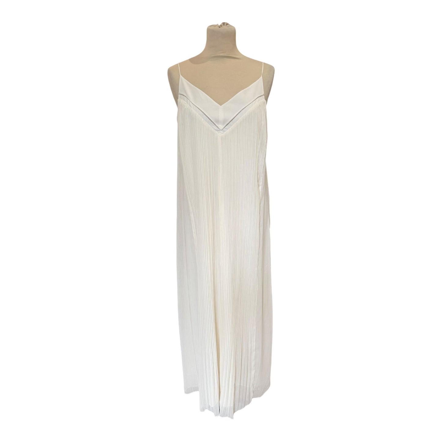 Club Monaco Cream Pleated Dress with Sash - 10