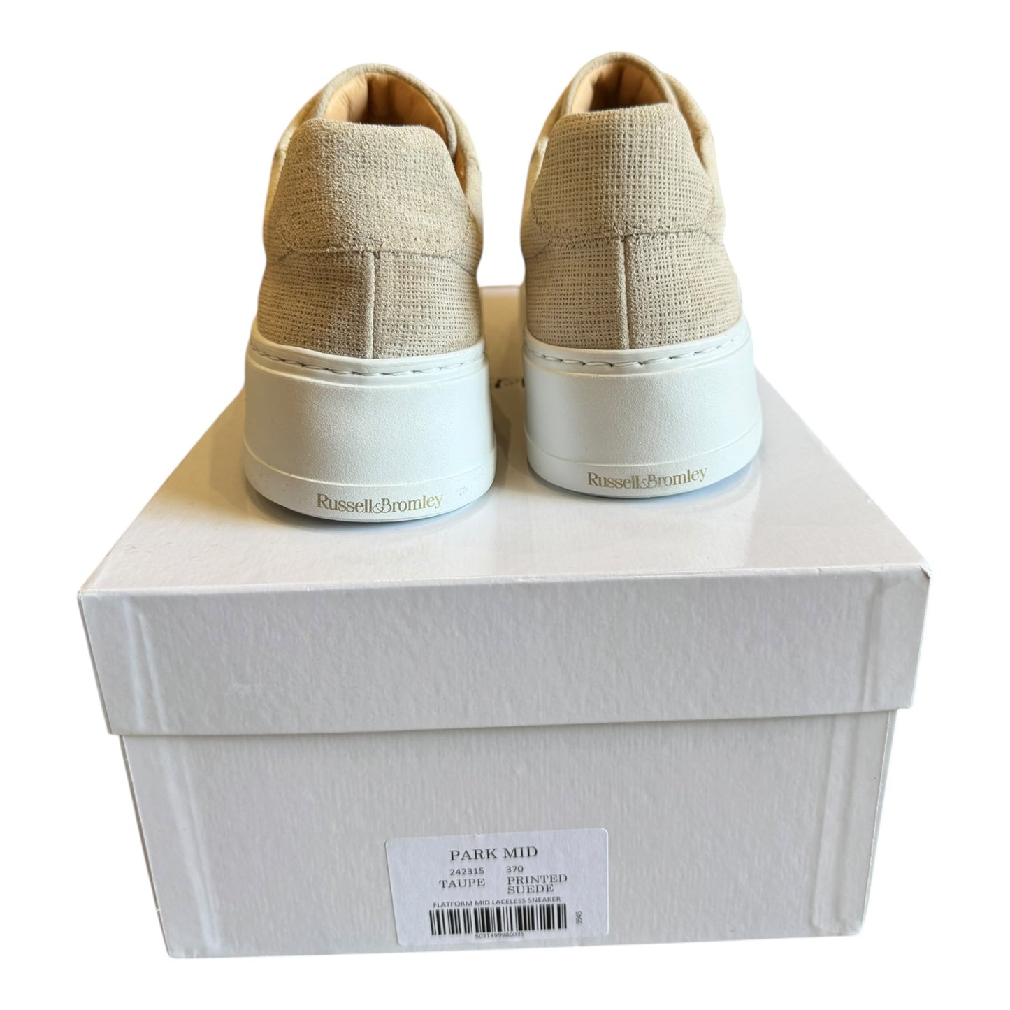 Russell & Bromley Neutral Park Mid Flatform Laceless Trainers - 37/4 - NEW
