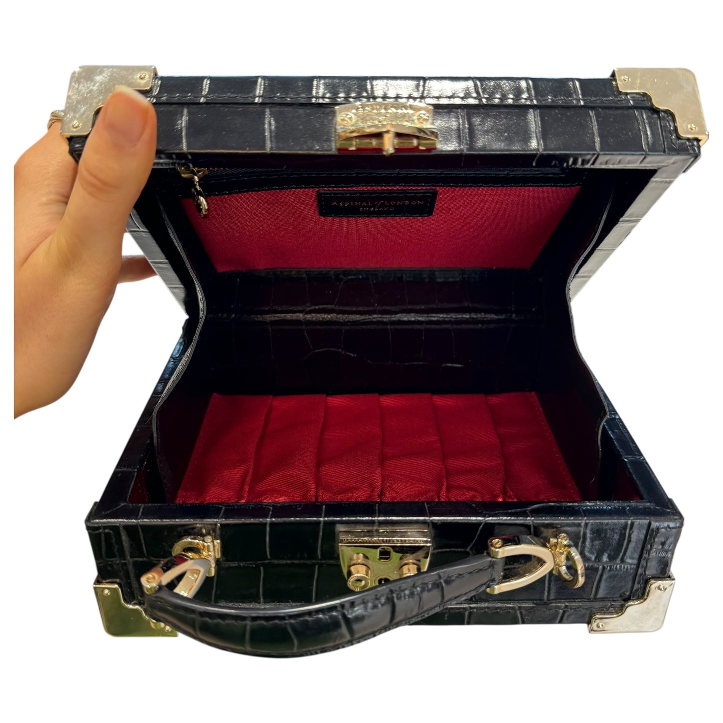 Aspinal of London Women's Micro Trunk Bag with Lions