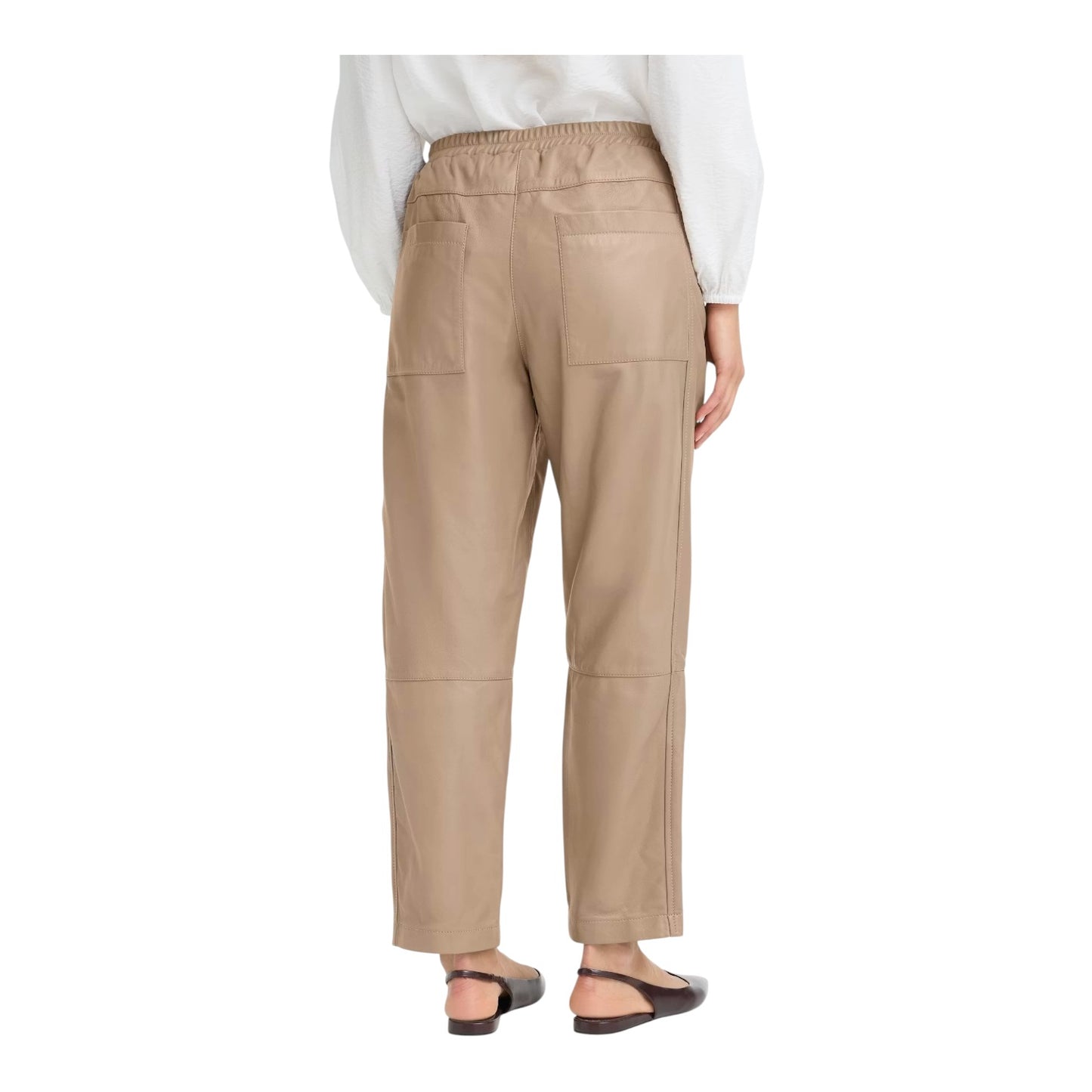 Fransa Taupe Leather Two Piece - 10 - NEW