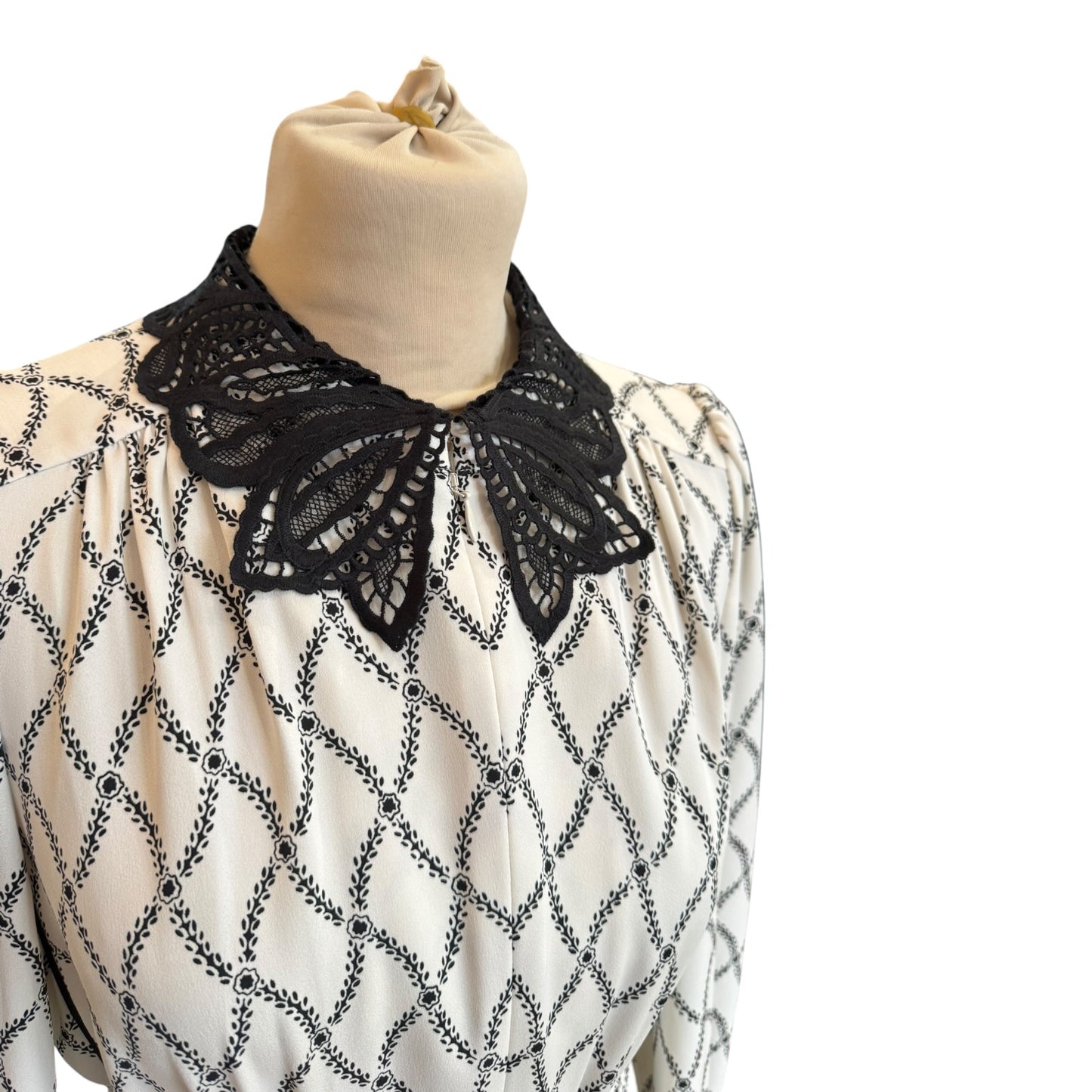 Me + Em Trellis Floral Print Midi Dress - 10 - NEW