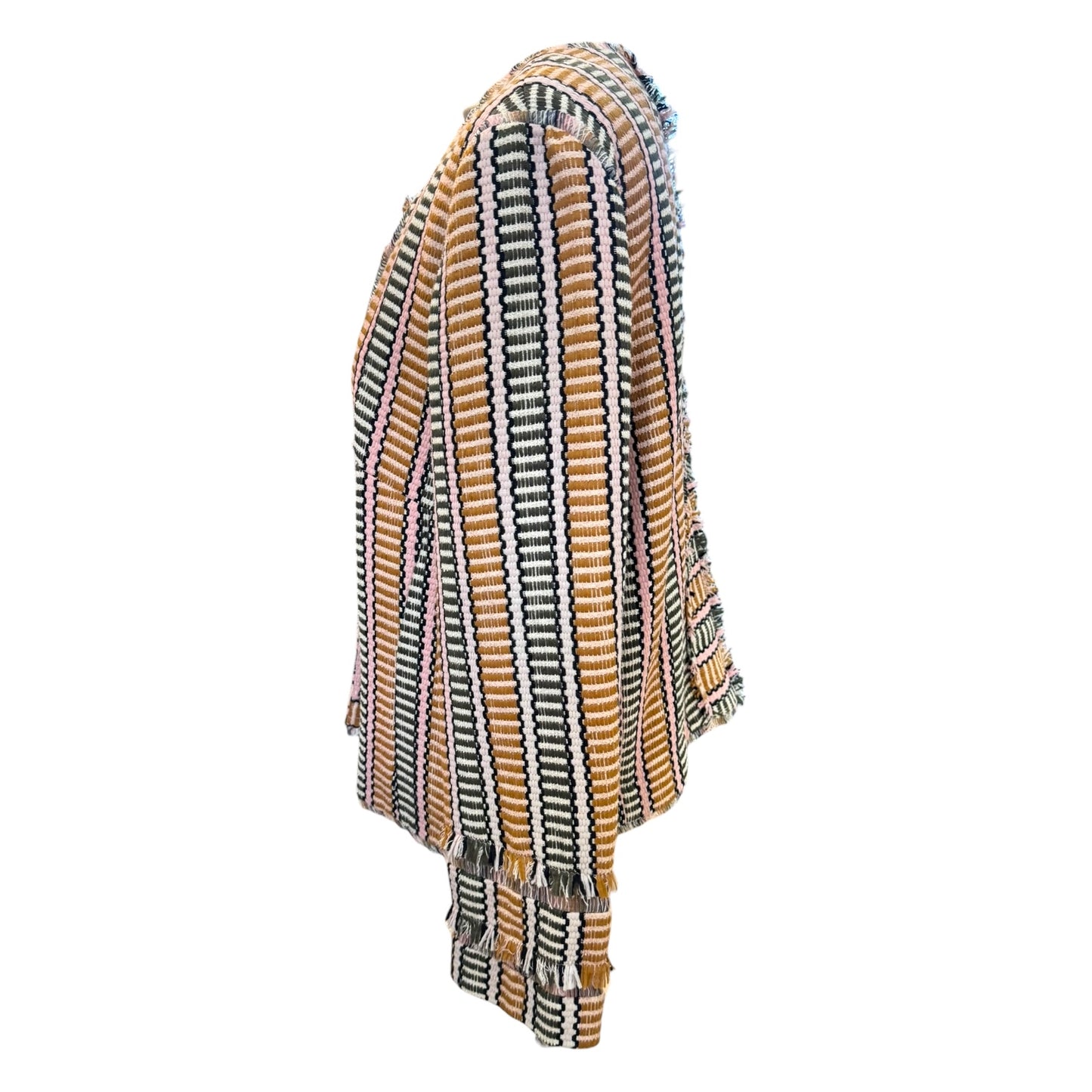 Marc Cain Pink and Gold Woven Jacket - 16