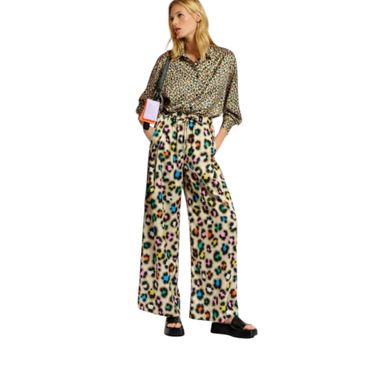 Essentiel Antwerp 'Dili' Animal Print Palazzo Trousers - 8/10
