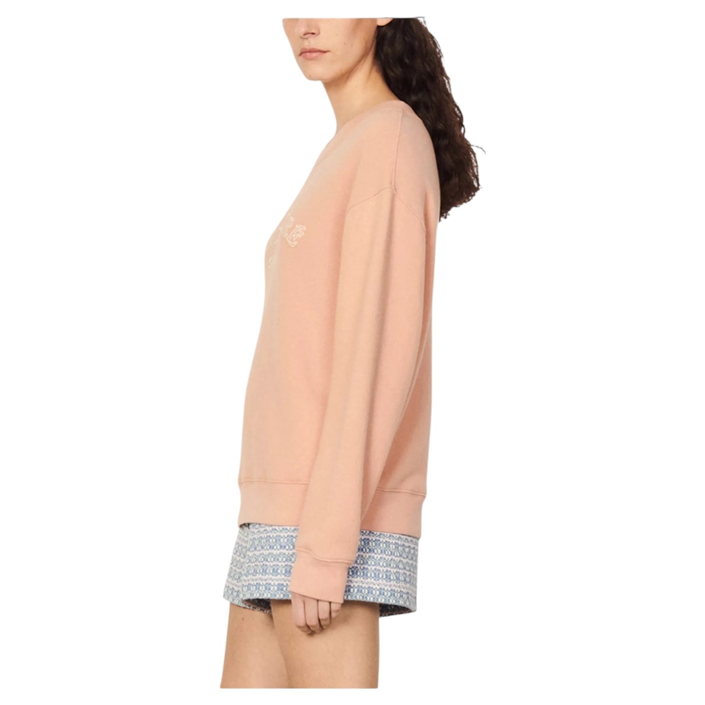 Sandro Peach Mellow Embroidered Cotton Sweatshirt - 12/14