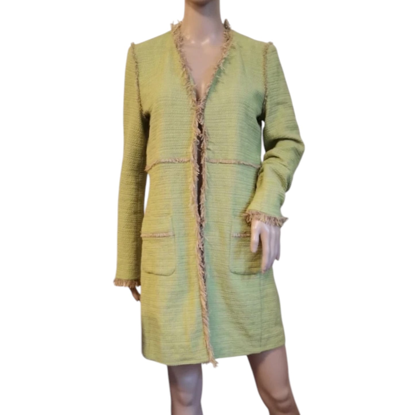 Marc Cain Green Tweed Coat - 10