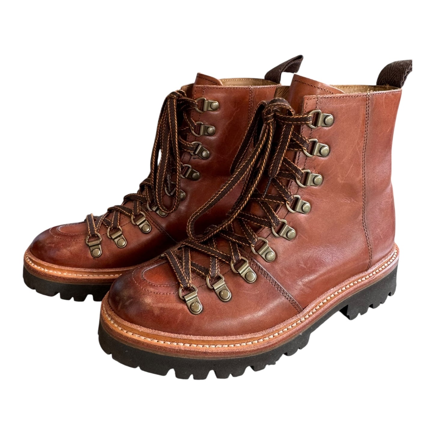 Grenson Nanette Hand Painted Leather Hiking Style Boots - 38/5