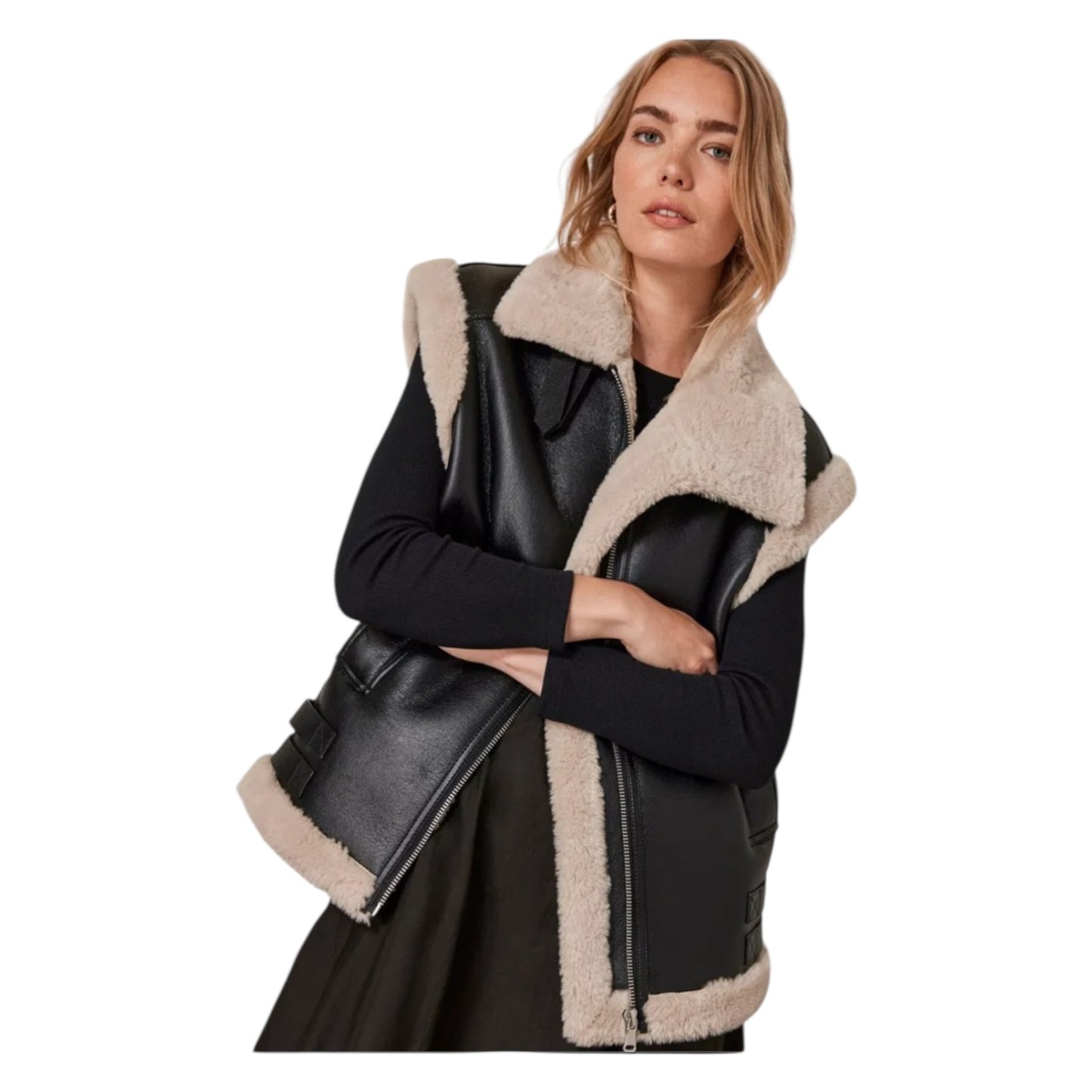 Mint Velvet Faux Shearling Lined Gilet - 12