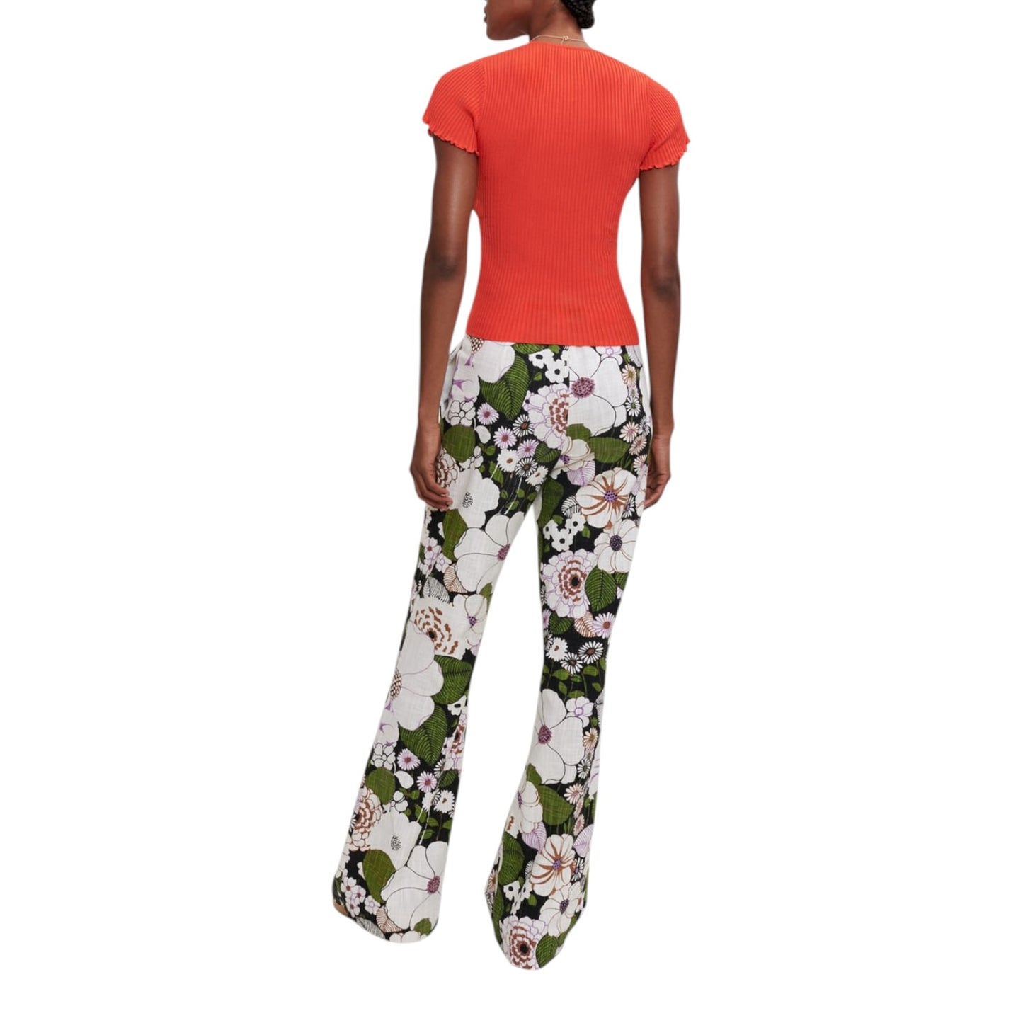 Maje Orange Ruched Top - 8